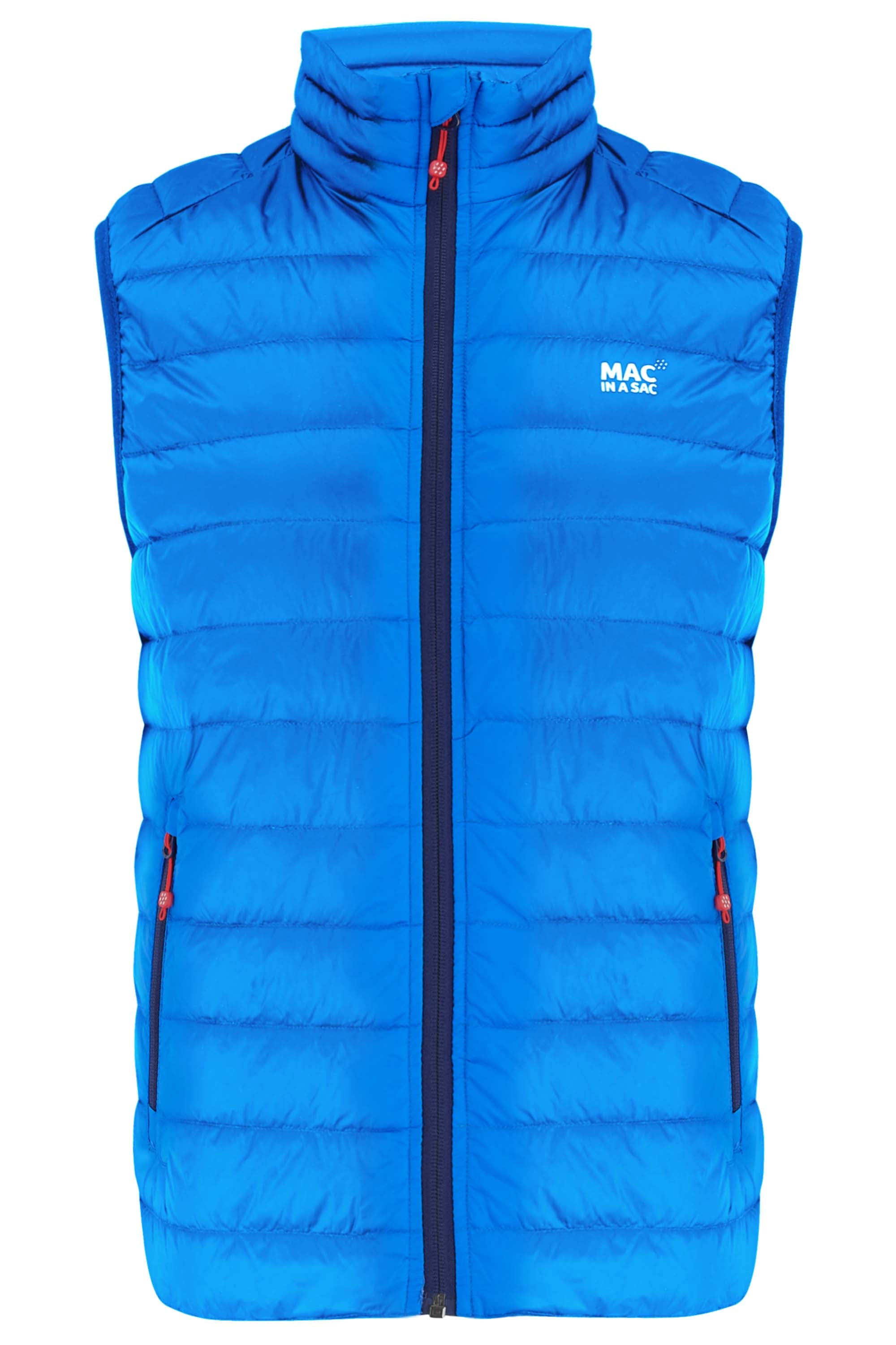 Men's Mac In A Sac Alpine Down Gilet - Royal Blue Lightweight Puffer Vest for Outdoor Hiking & Winter Travel