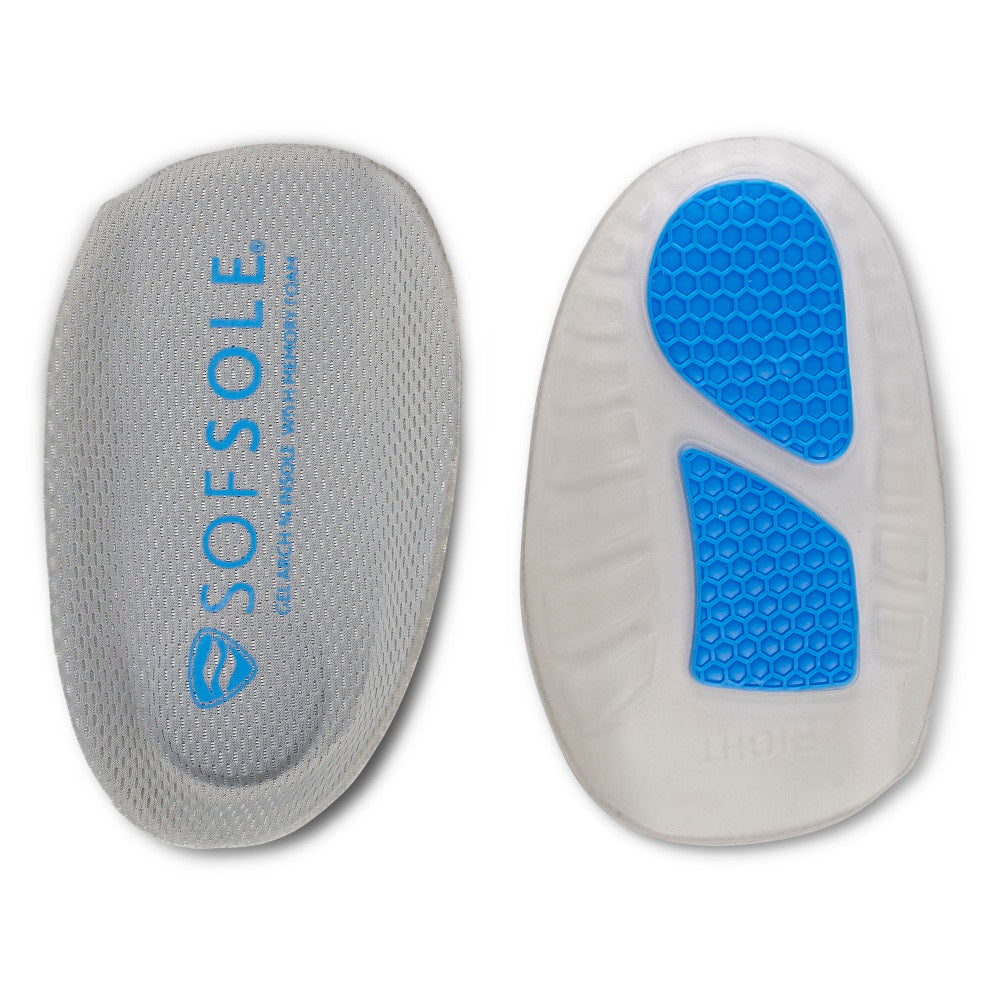 Sof Sole Gel Arch Support Insoles with Memory Foam for Men - US Size 7-12 - Comfortable Orthotic Shoe Inserts for Running, Walking & Work Shoes