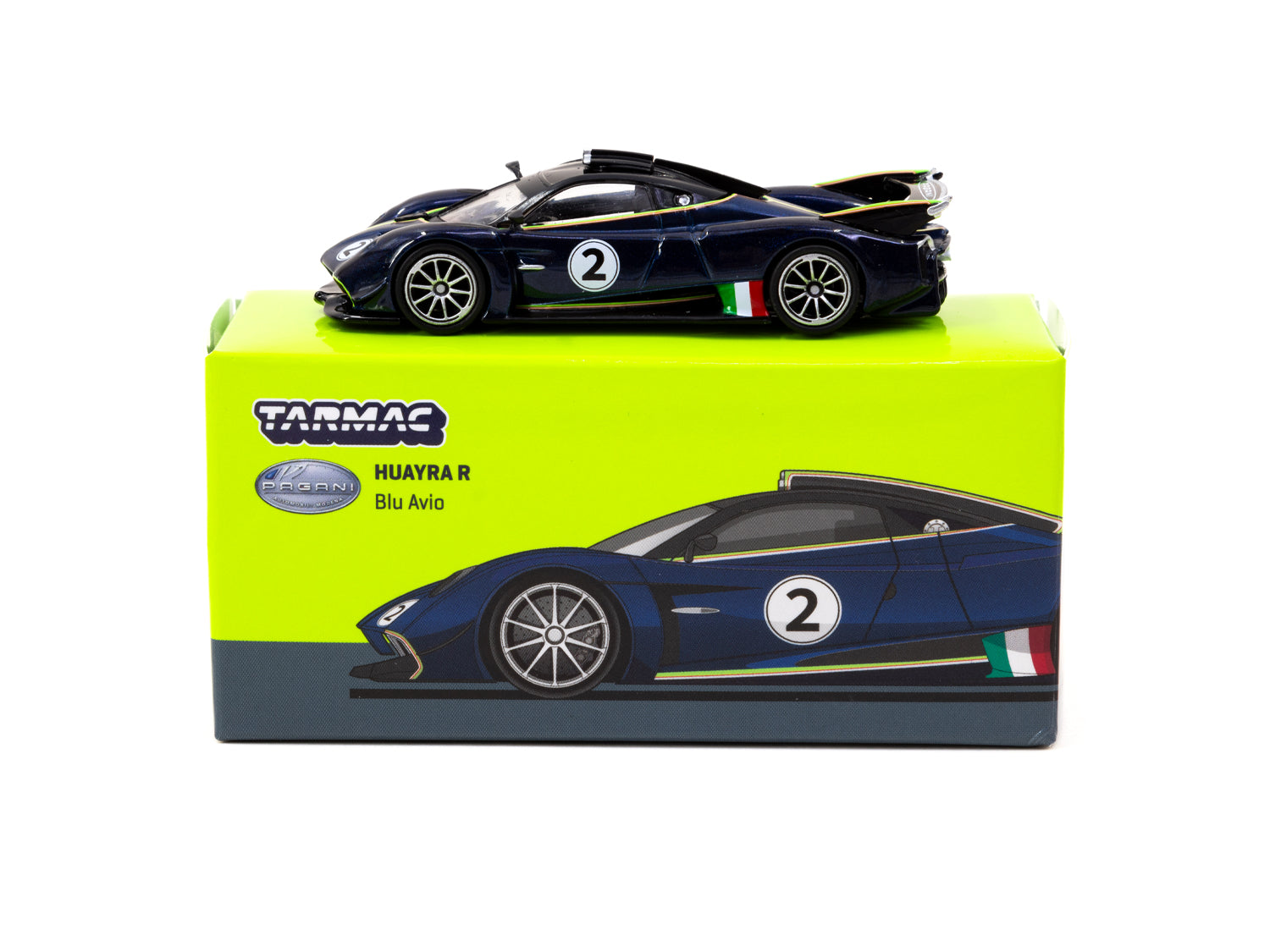 Tarmac Works 1/64 Pagani Huayra R Blu Avio Diecast Model Car - Premium Collectible Toy for Car Enthusiasts - Perfect for Display, Gifts & Racing Collections