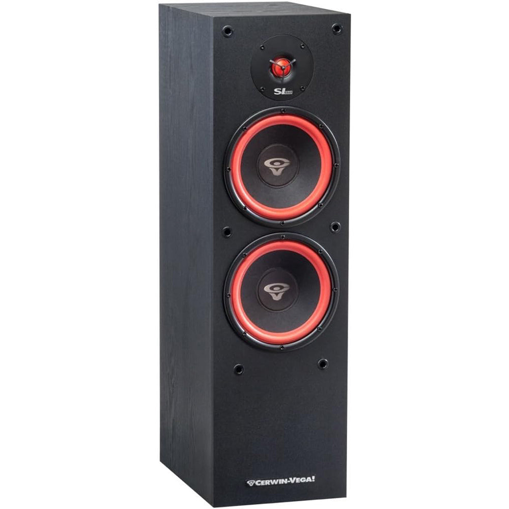 Cerwin Vega SL 28 Dual 8 Inch 2-Way Floor Standing Speakers - High Power Home Audio System for Living Room, Theater & Music Listening