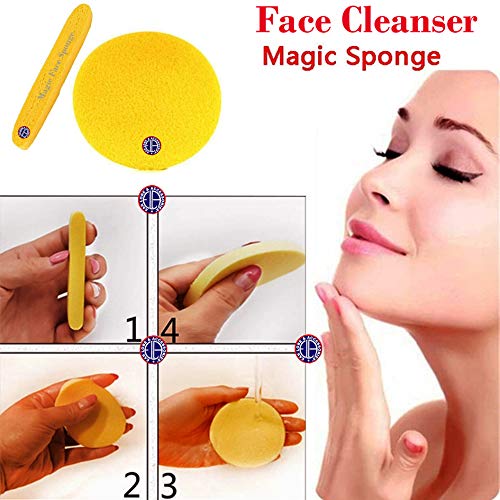6pcs Magic Face Pack Cleanser Sponge for Ear Lobe & Skin Care | Gentle Exfoliating & Deep Cleansing | Perfect for Facial, Body & Sensitive Areas