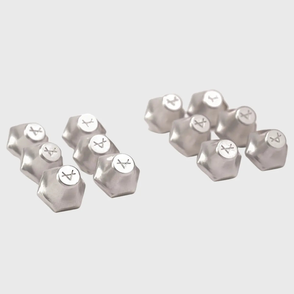 Oxen Silver Stud Pack - 10 Pairs Stainless Steel Earrings for Women, Hypoallergenic & Tarnish-Free - Perfect for Daily Wear, Parties & Gifts