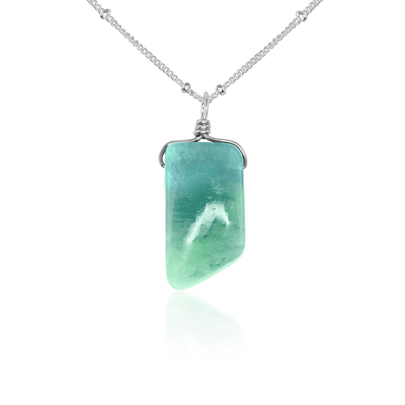 Amazonite Crystal Pendant Necklace - Smooth Stone Healing Jewelry for Women, Spiritual Protection & Positive Energy | Perfect for Meditation, Yoga & Everyday Wear