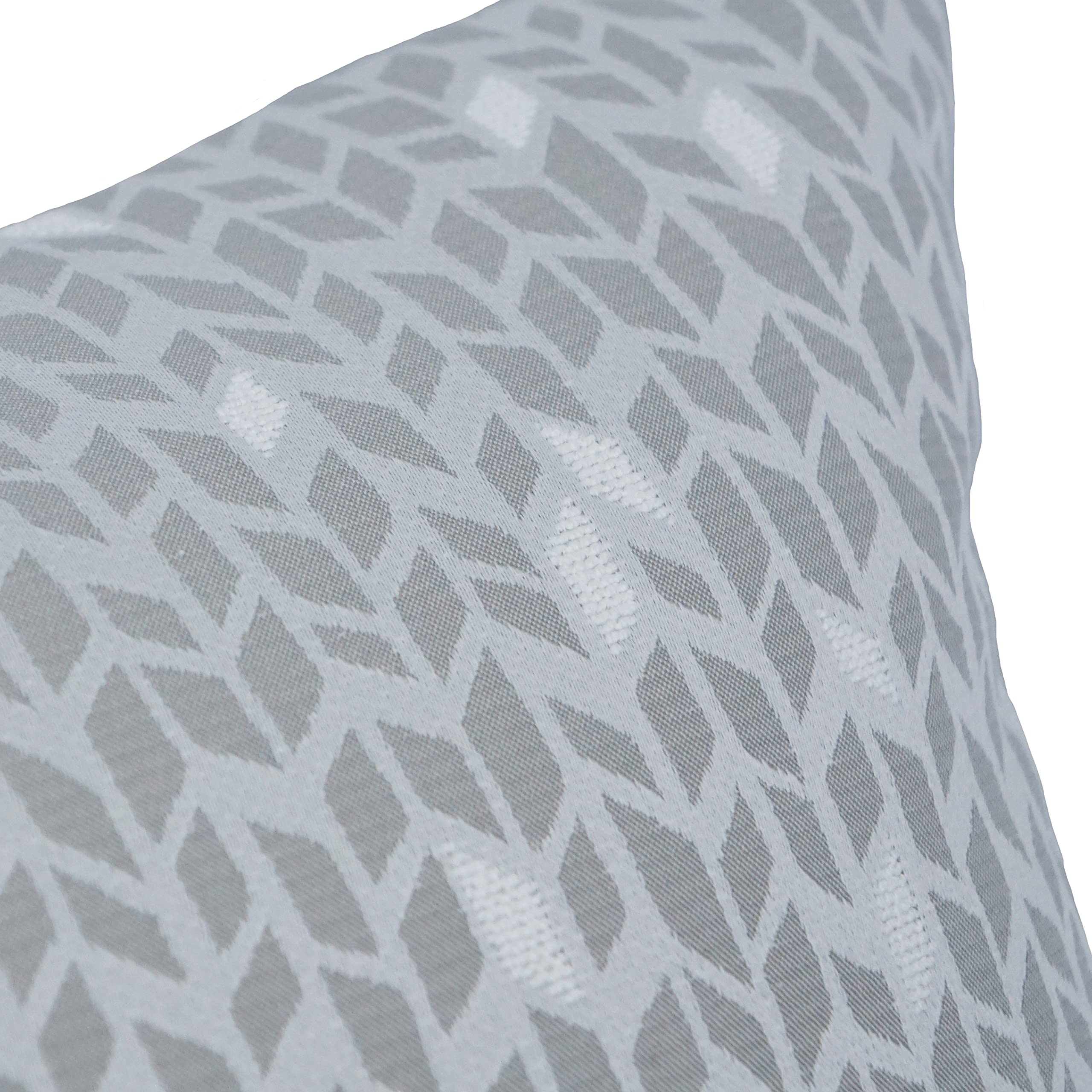 Blazing Needles 17x17 Inch Square Polyester Jacquard Throw Pillows - Set of 2, Banyan Linen Pattern - Soft Decorative Couch Pillows for Living Room, Bedroom & Sofa