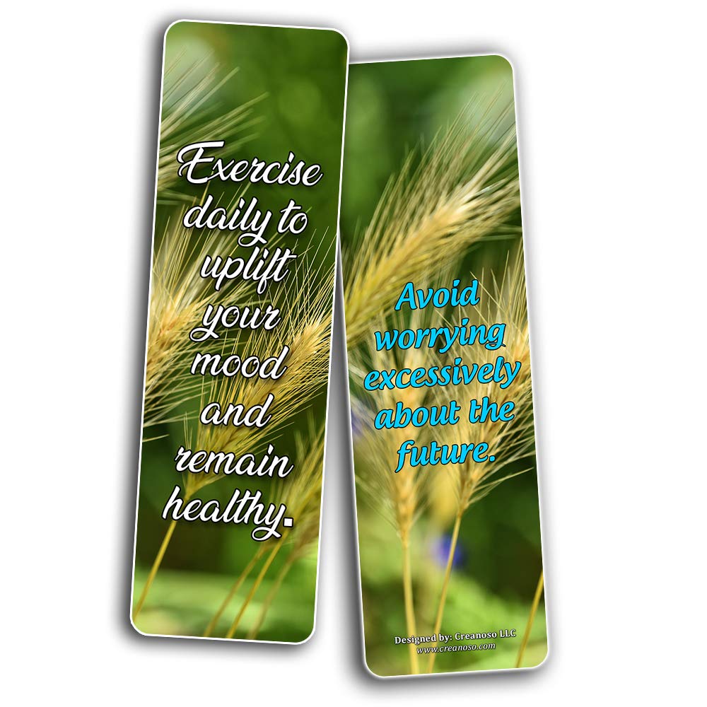 How to Be Happy Despite Circumstances - 12-Pack Inspirational Bookmarks for Men, Women & Teens - 6 Unique Designs - Premium Gift for Readers, Book Lovers & Students - Perfect for Daily Motivation, Gifts & Classroom Use