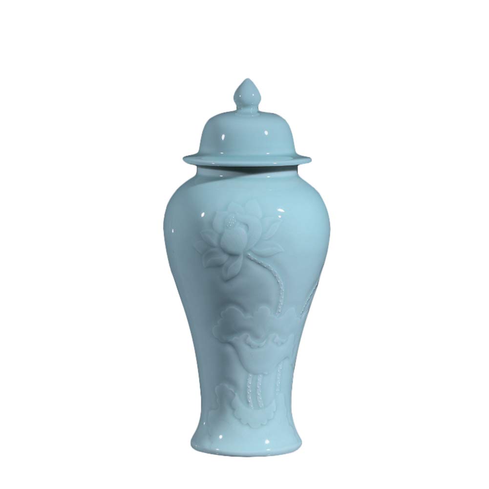 Antique Blue Porcelain Flower Vase - Handmade Ceramic Jar for Home Decor, Wedding Centerpiece & Traditional Tabletop Decoration | Perfect for Living Room, Dining Table & Office Desk