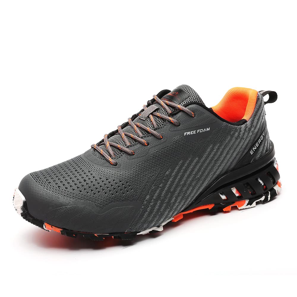 LIULIULIFE Men's Trail Running Shoes - Lightweight, Breathable Hiking & Walking Sneakers for Outdoor Trekking & Cross Training | Perfect for Trail Running, Hiking Adventures & Gym Workouts