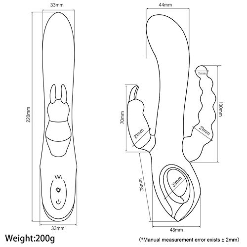3 in 1 Silicone G-Spot Rabbit Anal Vibrator - 10 Powerful Vibration Modes, Waterproof & Rechargeable Adult Sex Toy for Women & Couples - Clitoral, Vaginal & Anal Stimulator (Blue) - Perfect for Solo Play & Intimate Couples Moments