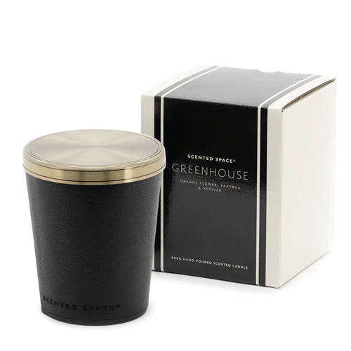 Premium 900g Leather Candle Greenhouse - Handcrafted Scented Candle for Home Decor, Gifts & Aromatherapy | Perfect for Living Rooms, Bedrooms & Spa Relaxation