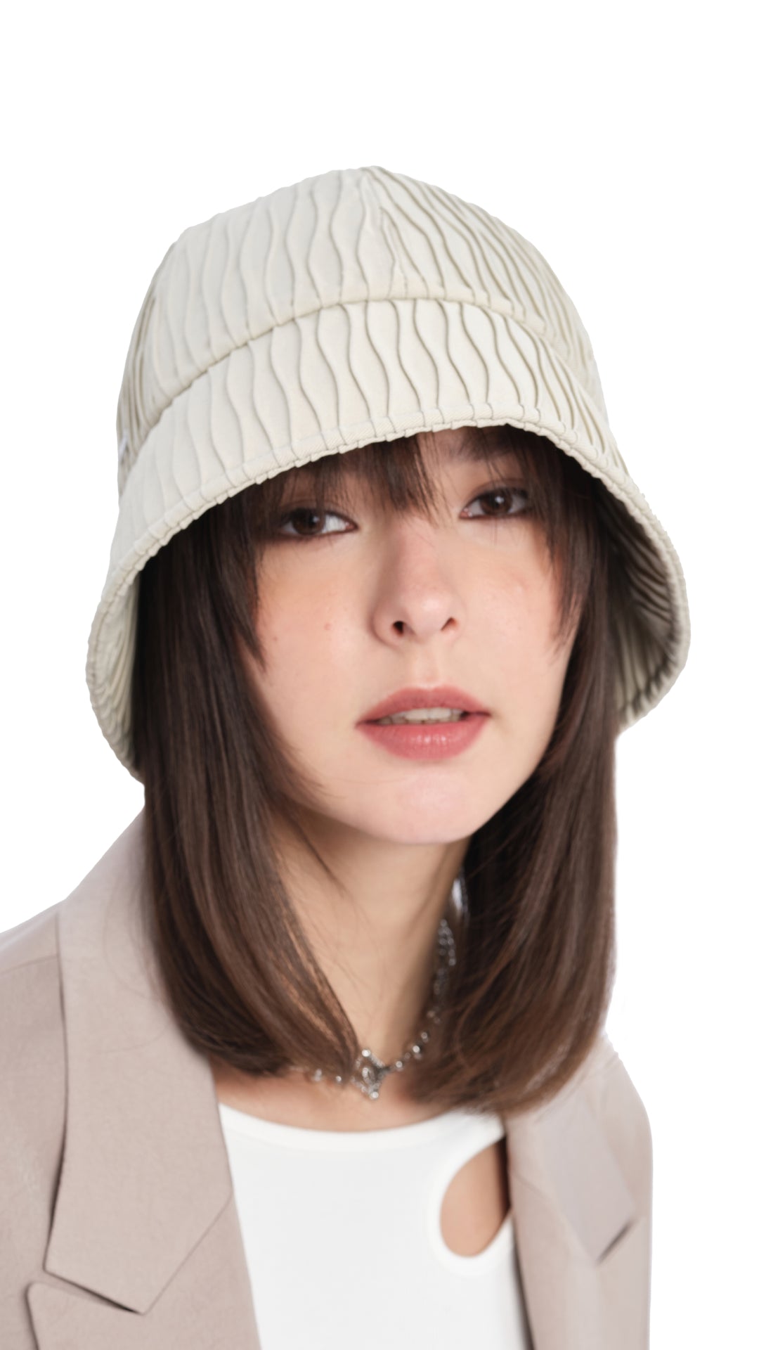 Wrinkled Beauty Tulip Hat - Stylish Floral Headwear for Women - Perfect for Spring Outfits, Weddings & Garden Parties