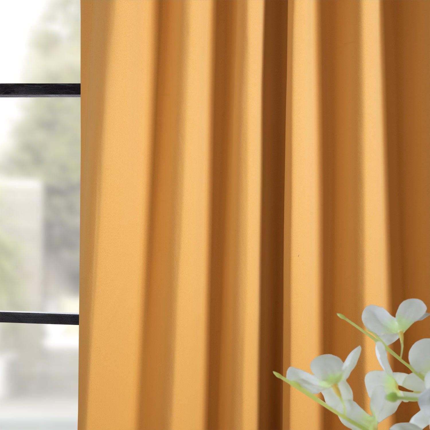 Blackout Curtains for Bedroom - Marigold Room Darkening Window Drapes for Better Sleep & Privacy - Perfect for Nursery, Home Theater, and Shift Workers