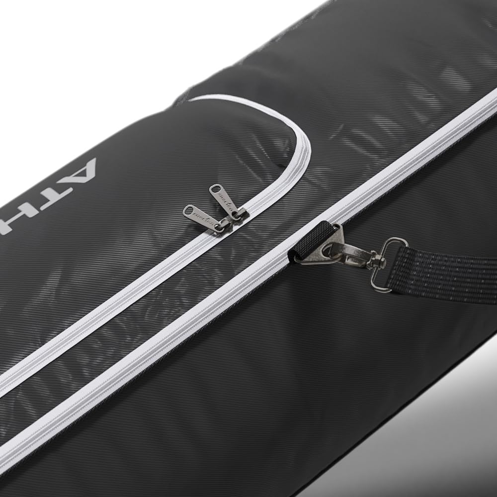 Athletico Rolling Double Ski Bag - Padded Wheeled Ski & Snowboard Travel Case for Airlines | Durable Protection for Ski Equipment | Perfect for Air Travel, Mountain Resorts & Winter Vacations