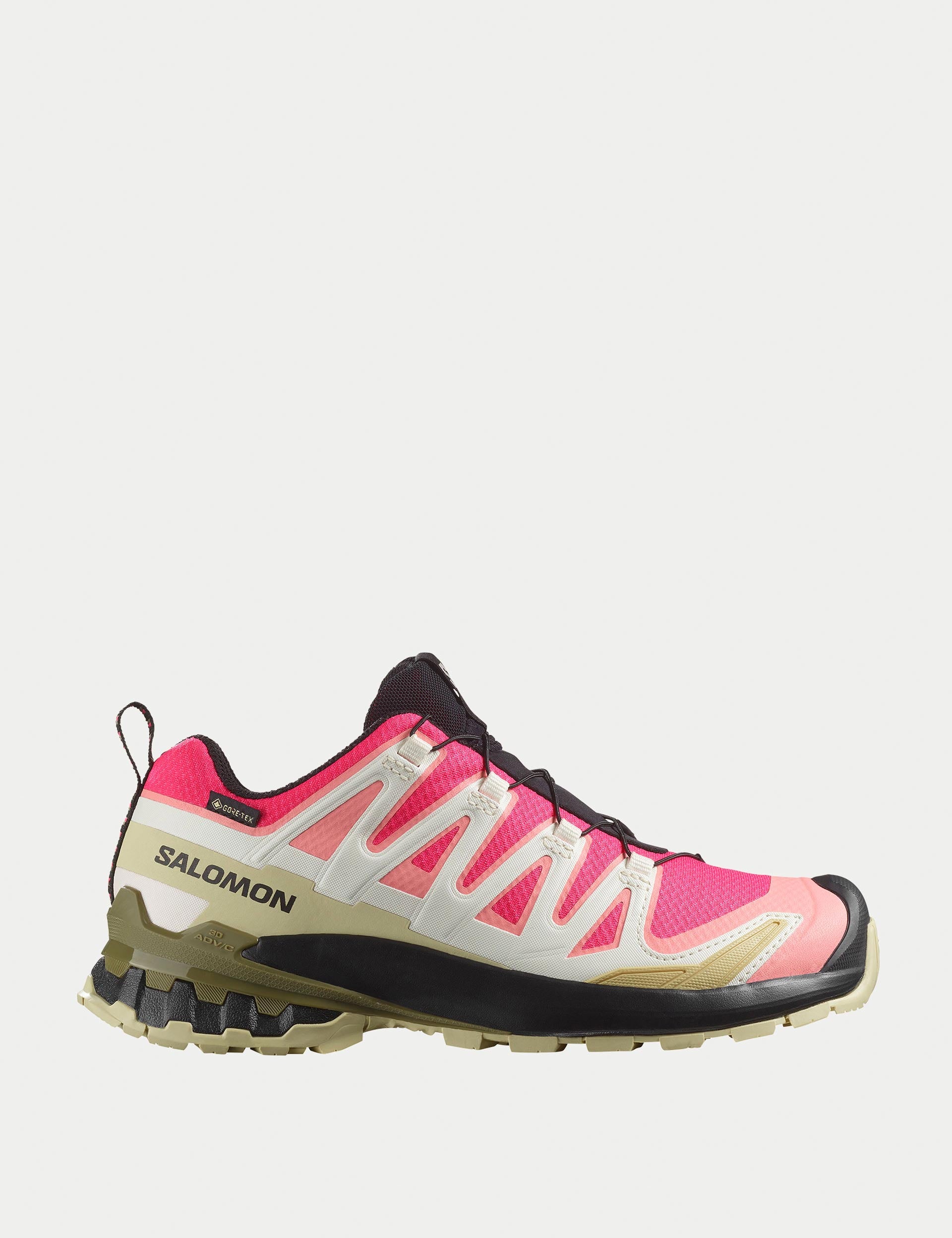 XA Pro 3D V9 Gore-Tex Trail Running Shoes - Rouge Red/Vanilla Ice/Martini Olive | Waterproof Hiking & Outdoor Adventure Footwear for Men & Women