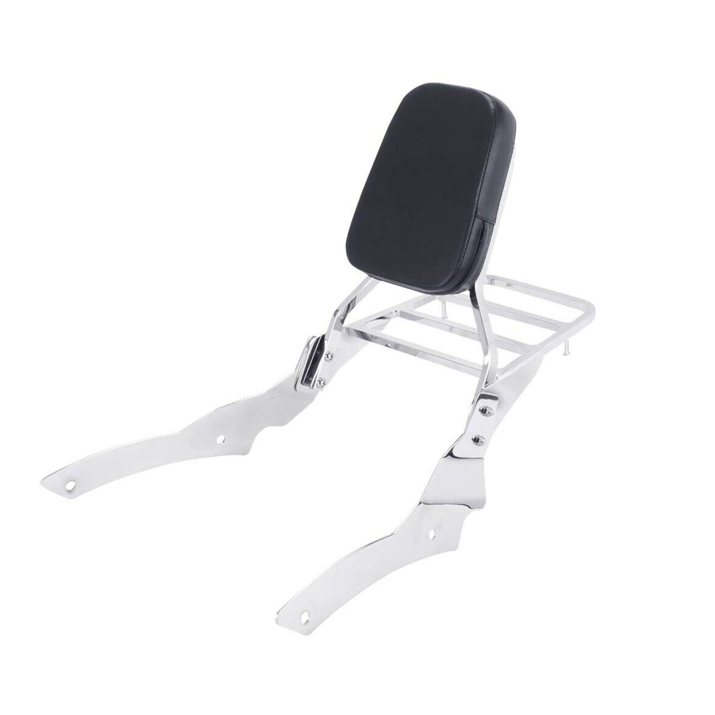Yamaha V Star XVS650 Custom Drag Star Backrest Sissy Bar & Luggage Rack - Heavy Duty Motorcycle Accessory for Comfort & Storage - Perfect for Long Rides, Touring & Road Trips