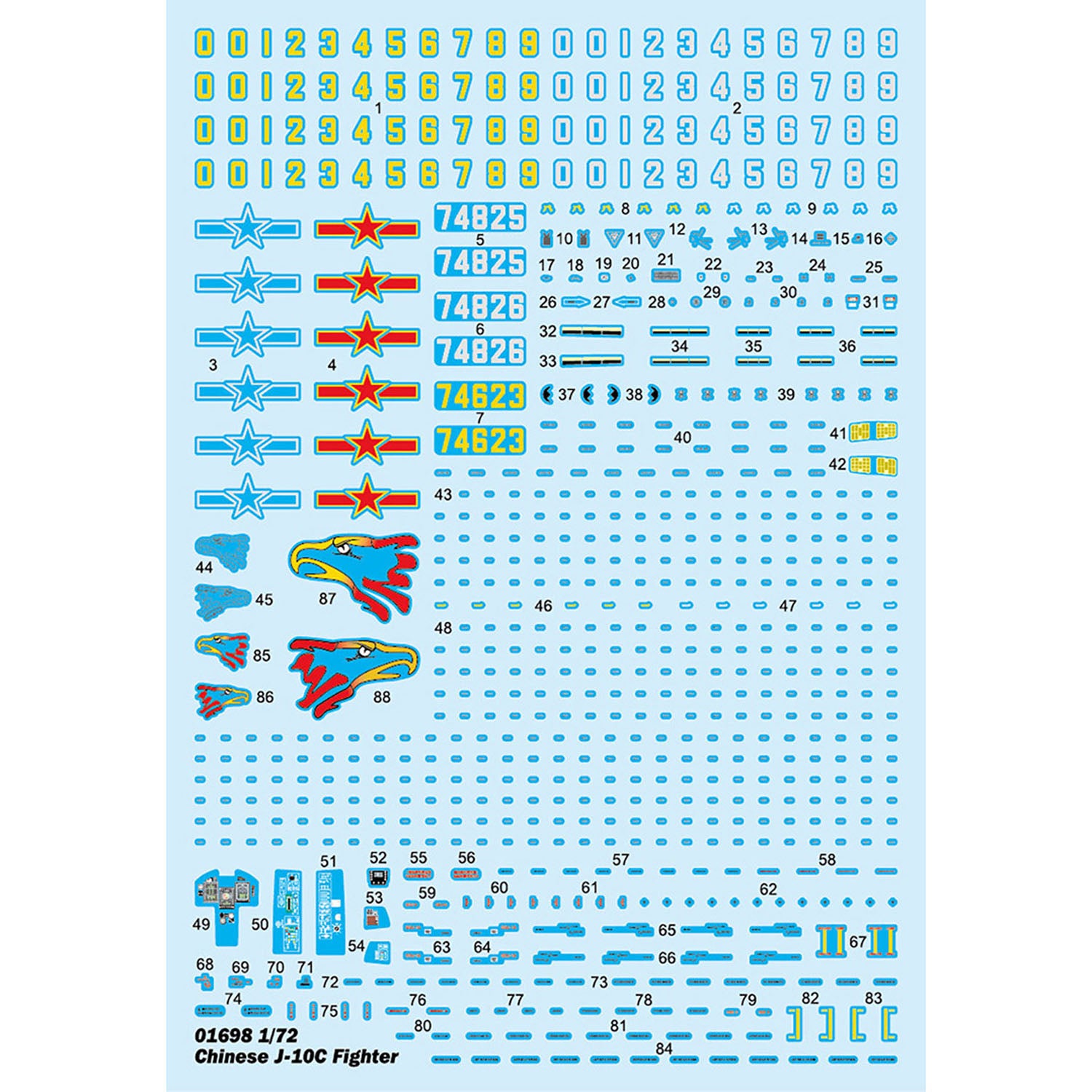 Trumpeter 1/72 Scale Chinese J10C Fighter Jet Plastic Model Kit - Unassembled Military Aircraft Collectible for Adults - Perfect for Display, DIY Projects & Aviation Enthusiasts