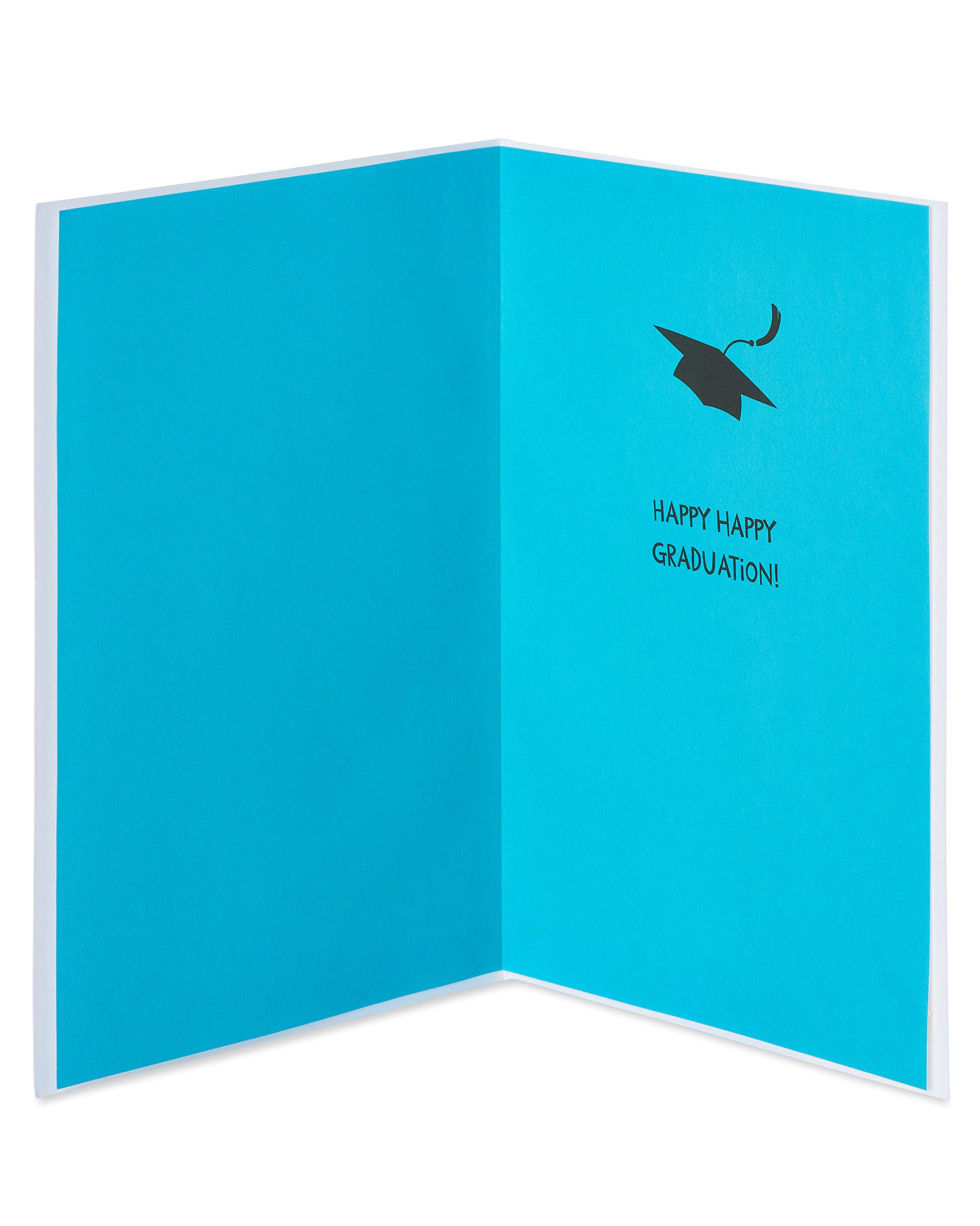 Funny Graduation Card - Papyrus Greeting Card with Humorous Graduation Wishes - Perfect for High School & College Graduation Gifts