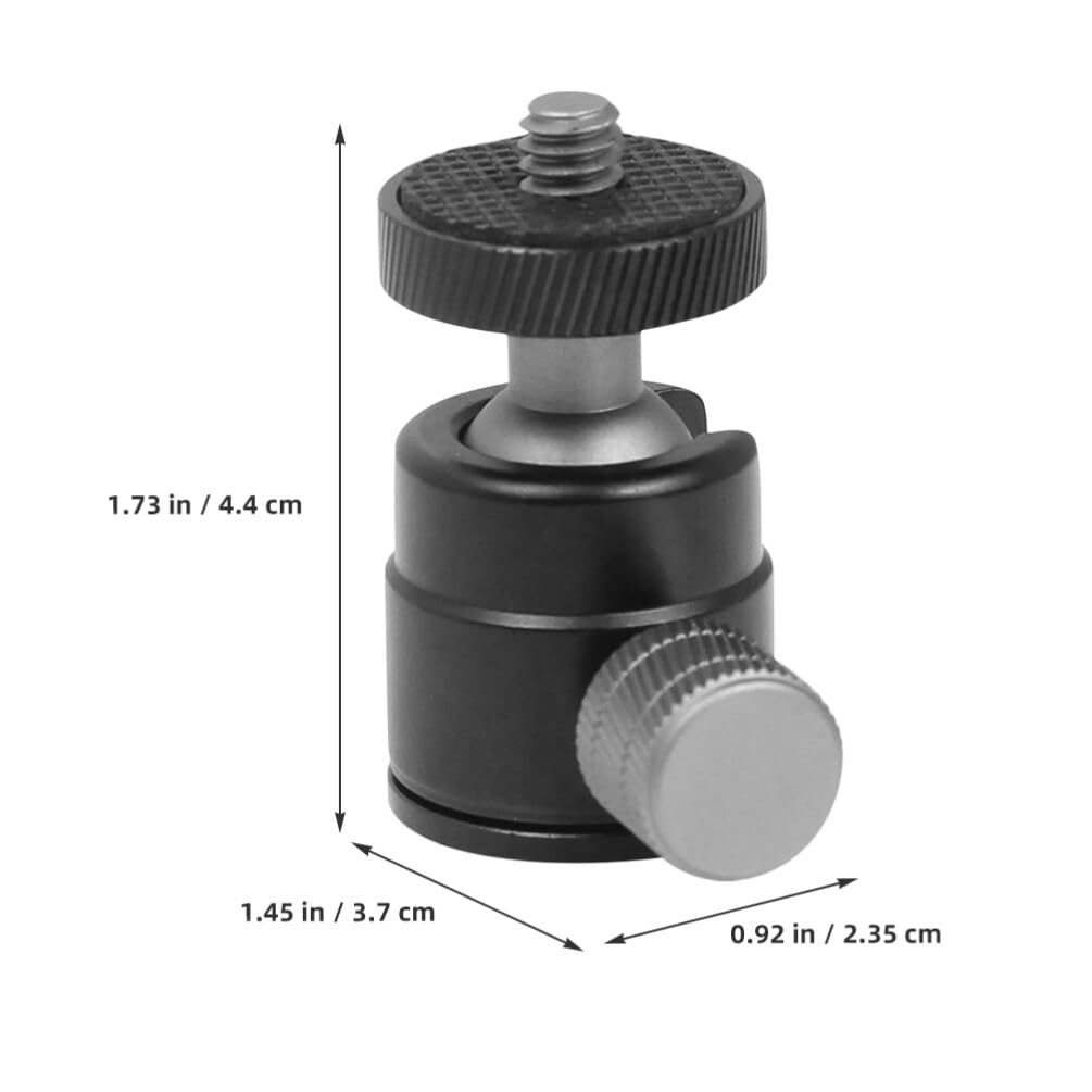 UKCOCO Ball Head Tripod Mount - 360° Swivel Camera Tripod Adapter with Quick Release Clamp for DSLR Cameras, Camcorders, Spotting Scopes (Black) - Perfect for Outdoor Photography, Travel Vlogging & Wildlife Shooting