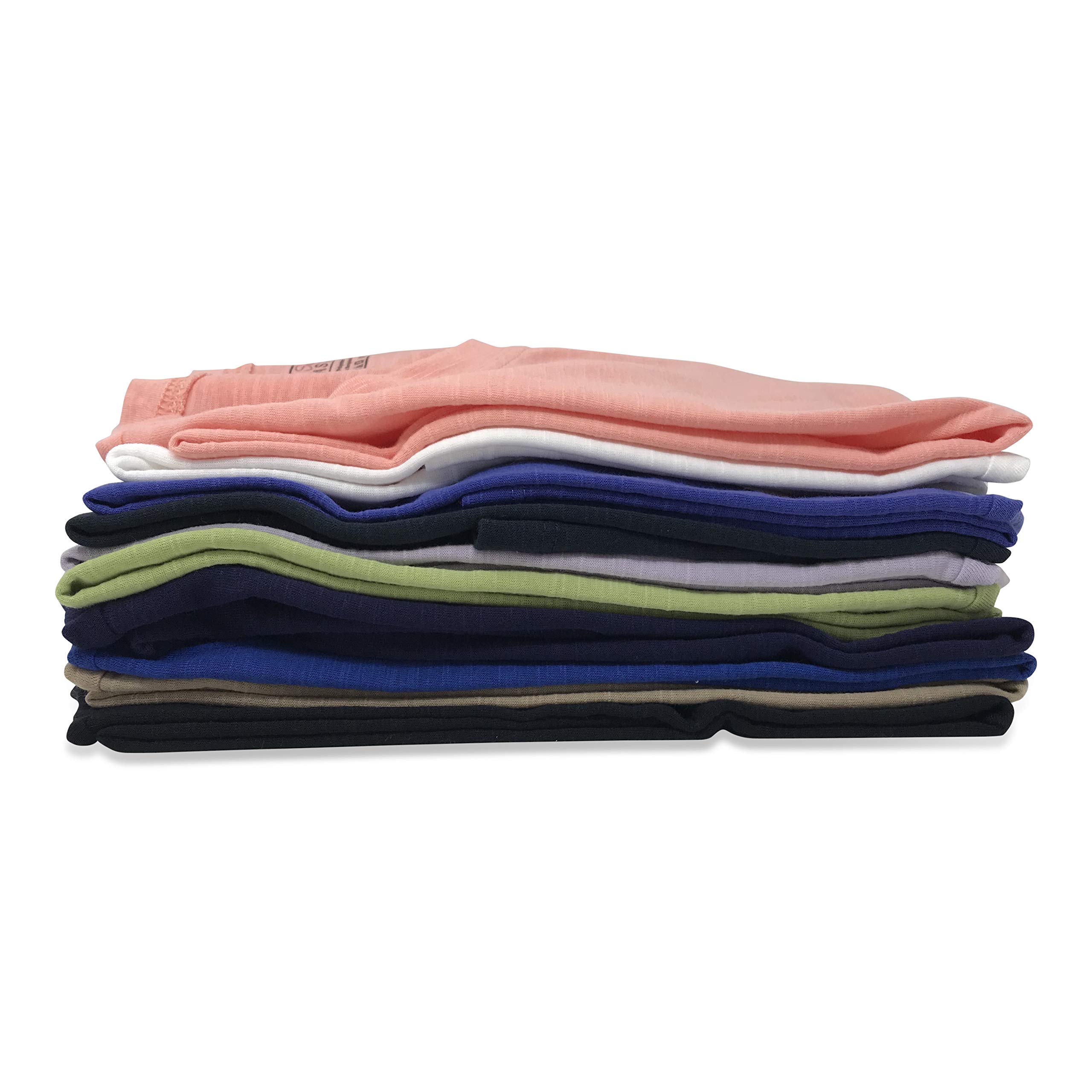Women's Everyday Flowy Slub Burnout T-Shirt - Soft Casual Crew Neck Tee for Workout, Yoga & Lounge | Multi-Pack & Color Options | Perfect for Gym, Running & Daily Wear