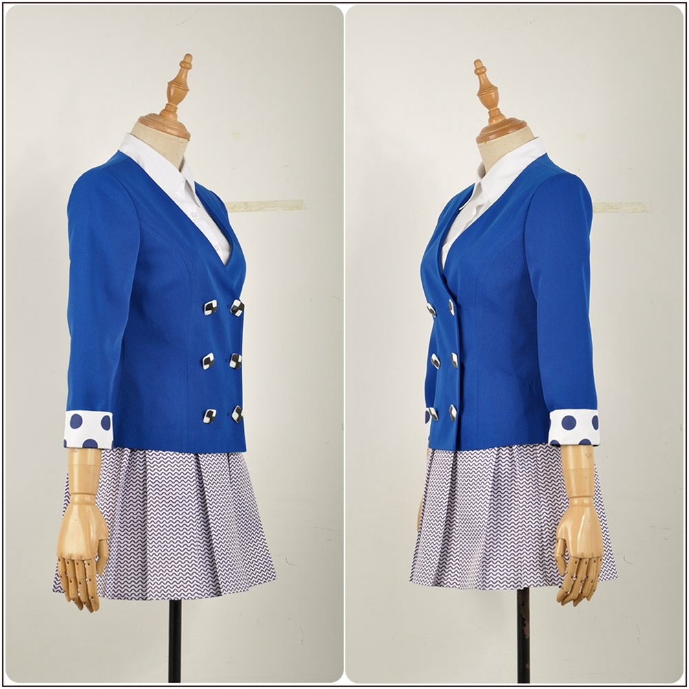 Heathers The Musical Veronica Sawyer Costume - Blue Stage School Dress for Halloween Cosplay & Theater Performances