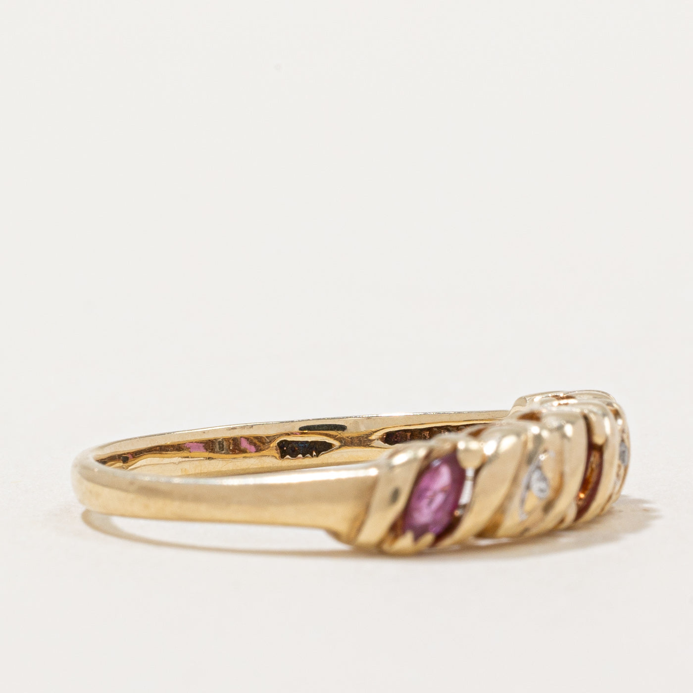 Exquisite Ruby & Diamond Ring - 0.21ctw Ruby & 0.02ctw Diamond - Size 6.75 - Elegant Jewelry for Engagement, Anniversary & Special Occasions