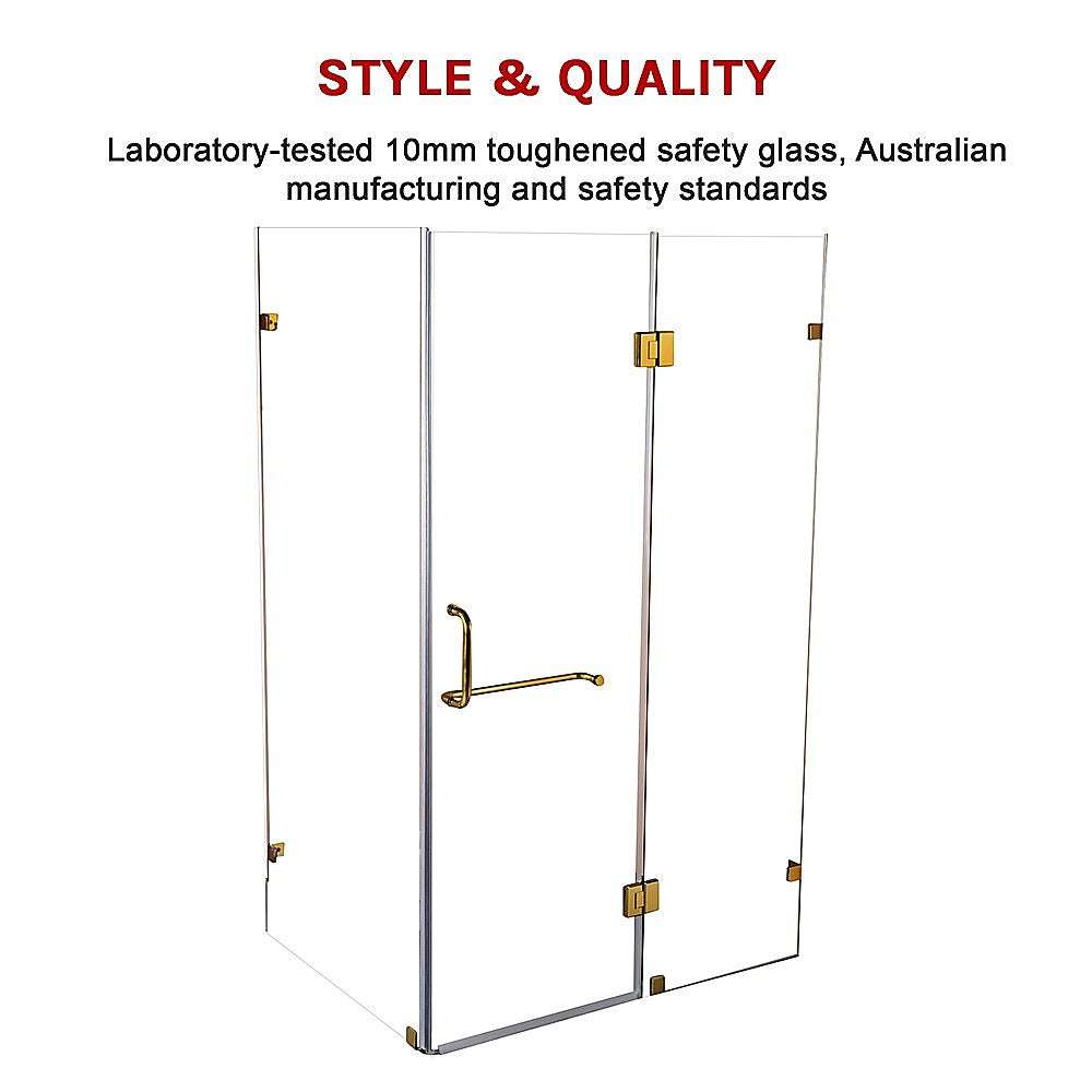 Frameless 10mm Glass Shower Screen 1000 x 900mm - Modern Bathroom Upgrade by Della Francesca | Perfect for Walk-in Showers, Wet Rooms & Luxury Bathroom Renovations