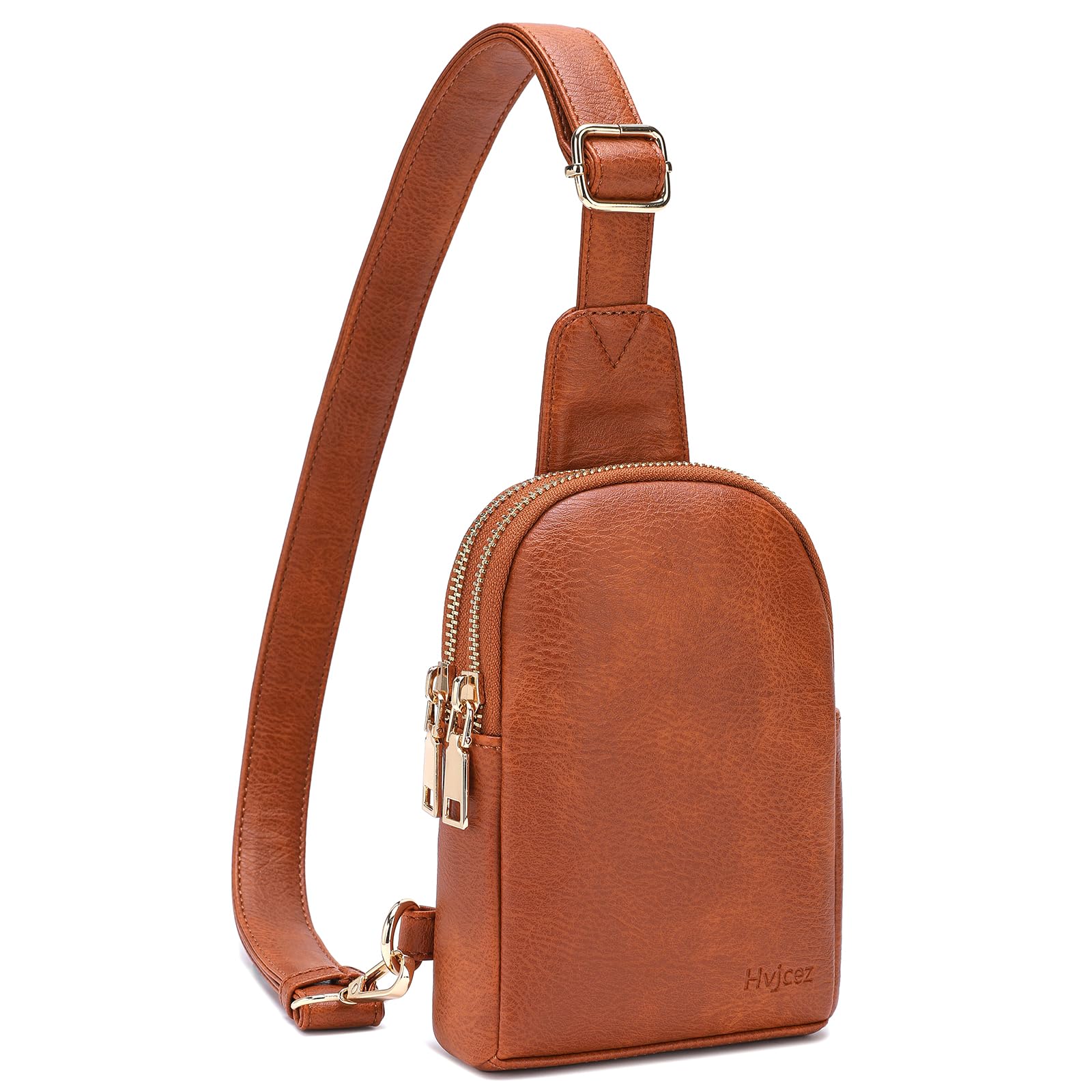 Waterproof Leather Crossbody Sling Bag for Women - Adjustable Strap Small Chest Purse Fanny Pack - Perfect for Travel, Shopping & Everyday Use
