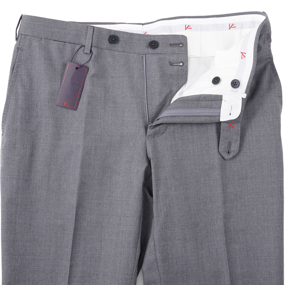 Isaia 'Sanita' Slim Fit Wool Dress Pants for Men - Premium Italian Tailored Trousers for Business, Office & Formal Occasions