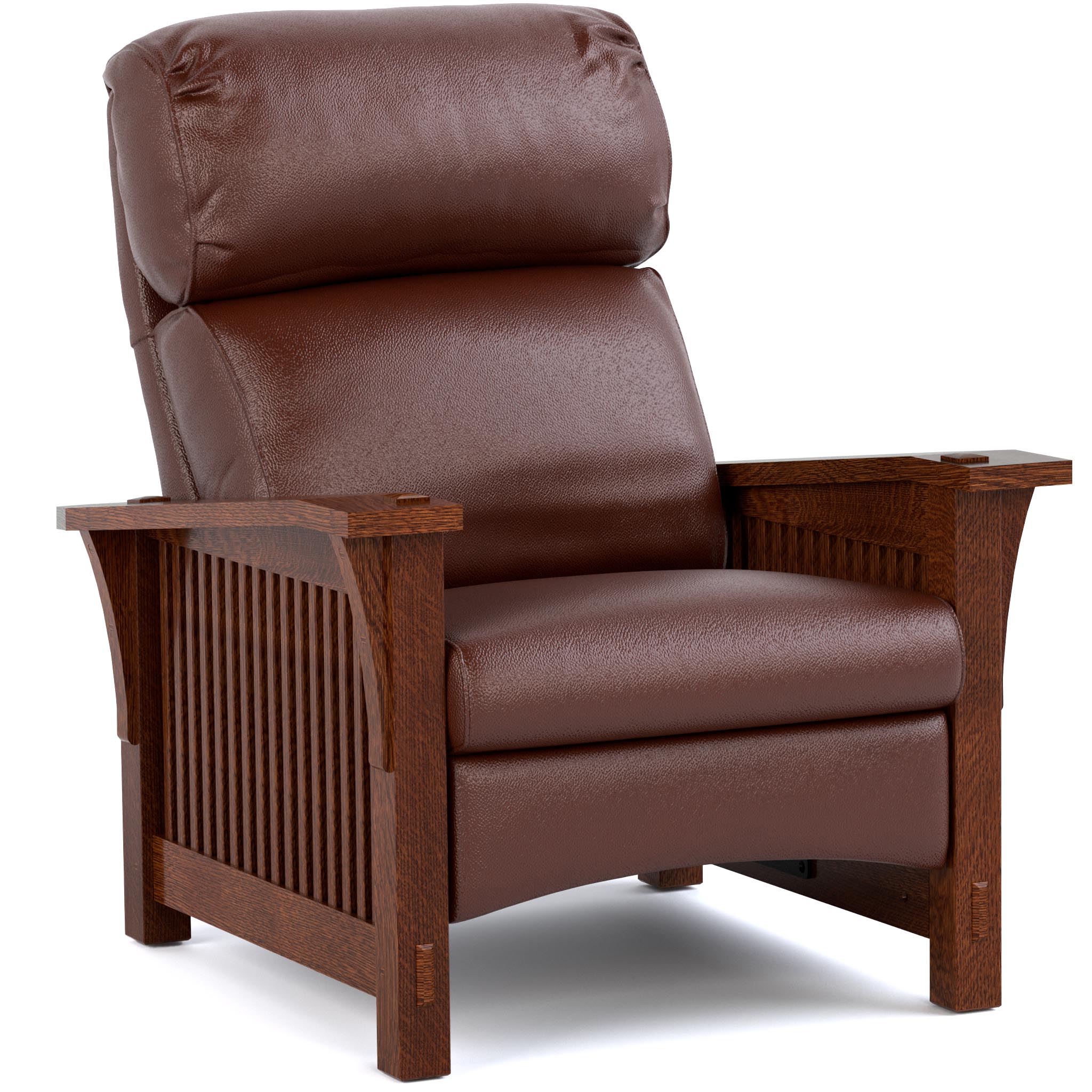 Bustle Back Spindle Morris Recliner Chair - Comfortable Traditional Wingback Recliner for Living Room, Bedroom & Home Theater - Perfect for Relaxing, Reading & Watching TV