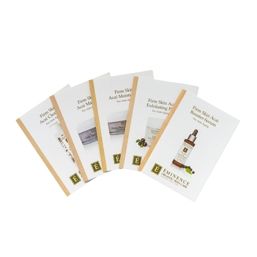 Eminence Organics Firm Skin Sample Set - Organic Skincare Kit for Face Tightening & Anti-Aging - Perfect for Travel & Daily Skincare Routine