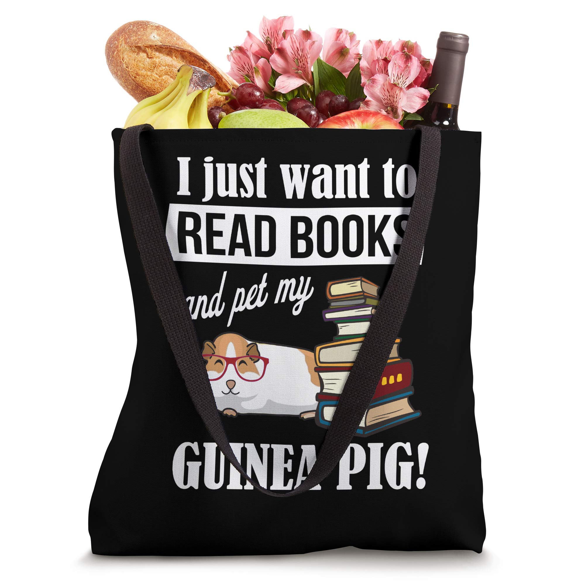 Cute Guinea Pig Tote Bag for Women - Large Canvas Shopping Bag with Pockets - Perfect for Grocery Shopping, Beach Trips & Daily Use
