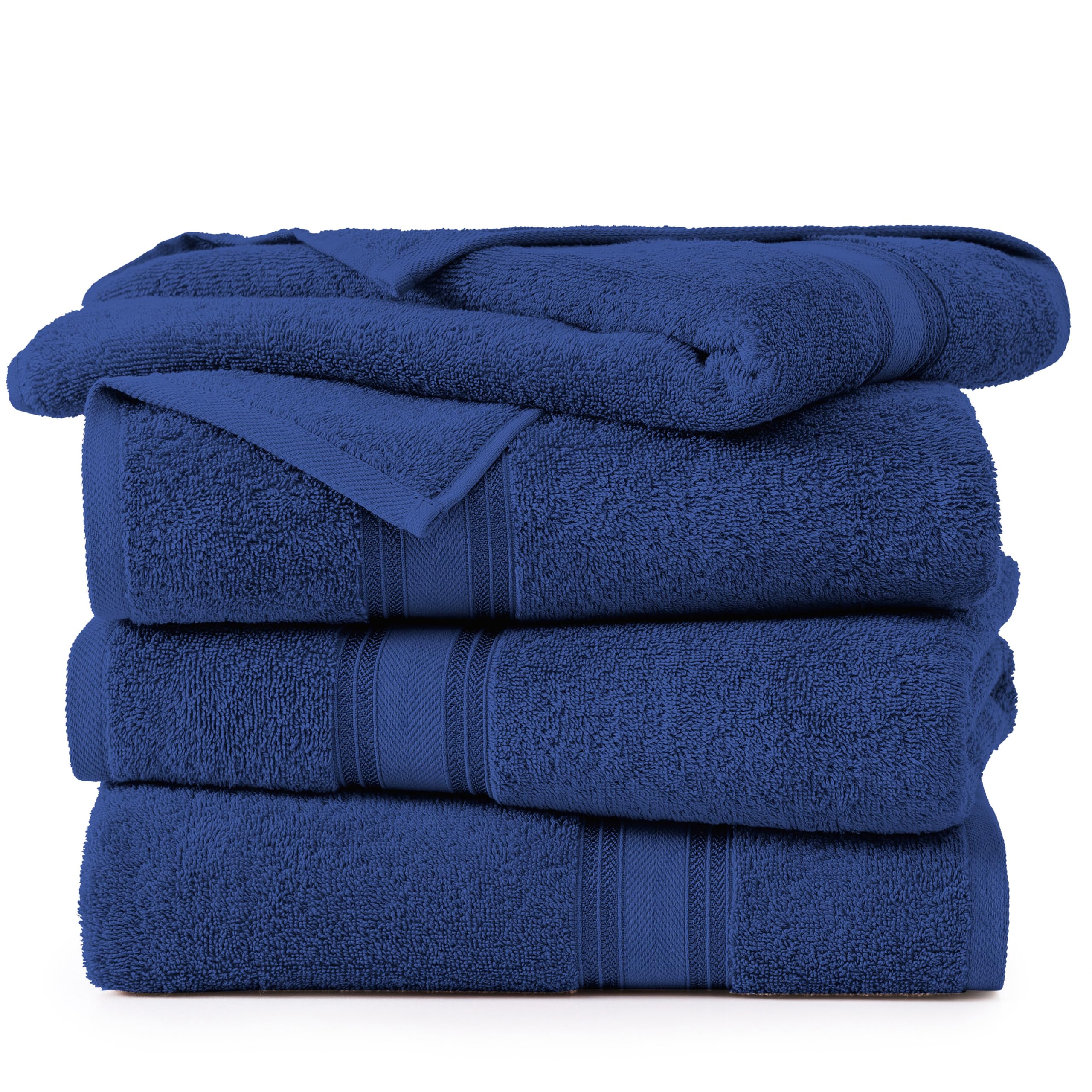 **LANE LINEN Extra Large Bath Towels Set of 4 - 100% Cotton Quick Dry Bath Sheets, 35