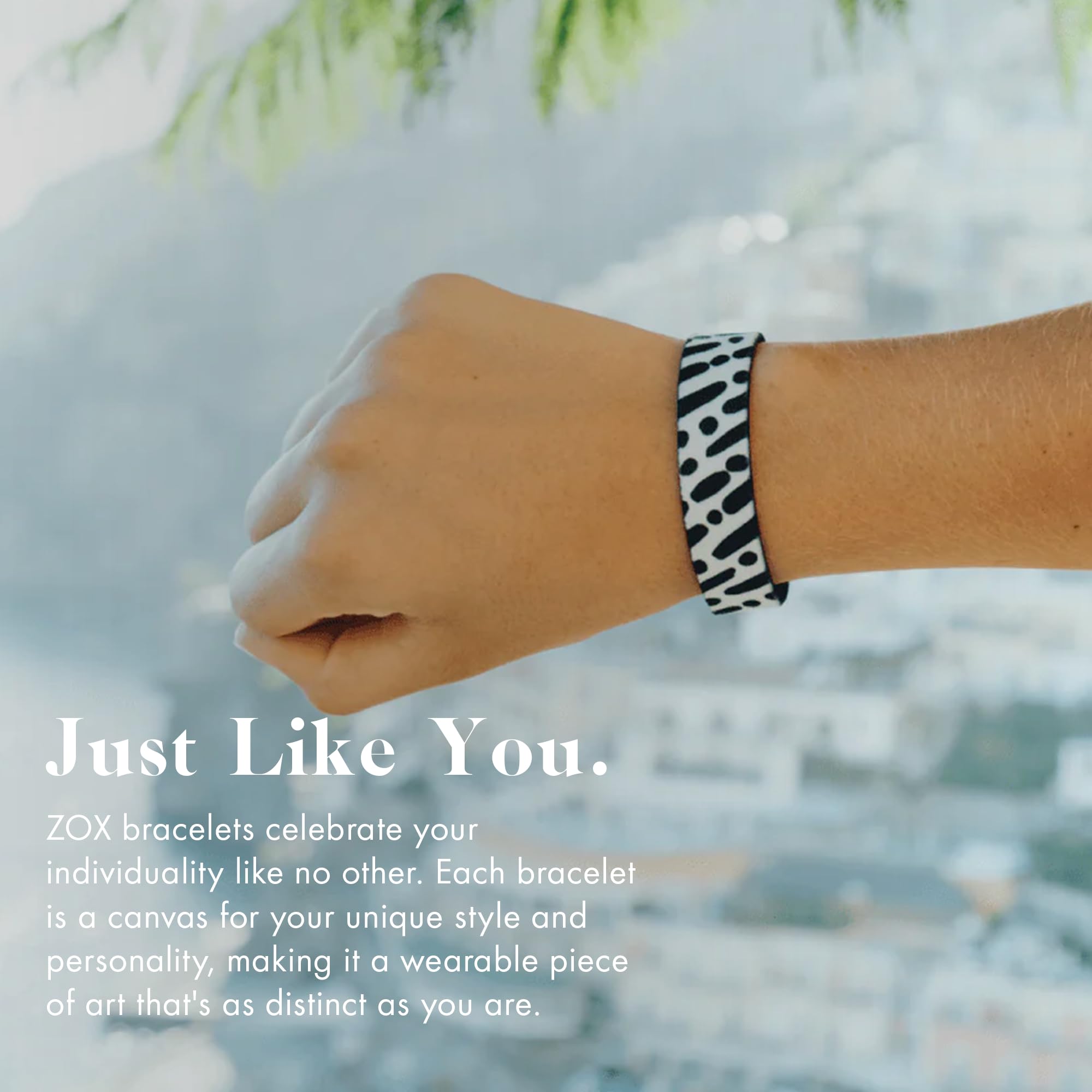 ZOX Stretchy Elastic Bracelets with Motivational Affirmations & Unique Artwork - Inspirational Wristbands for Men & Women - Perfect Gift for All Ages | Daily Wear, Yoga, Meditation & Workout Accessories