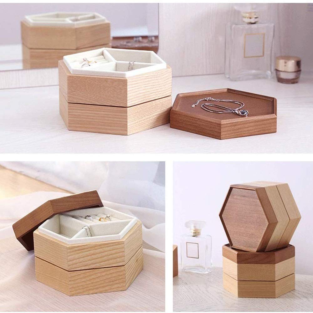 Large Leather Jewelry Organizer Box - Dustproof Jewelry Storage Case with High Capacity | Perfect for Necklace, Ring & Earring Organization at Home or Travel