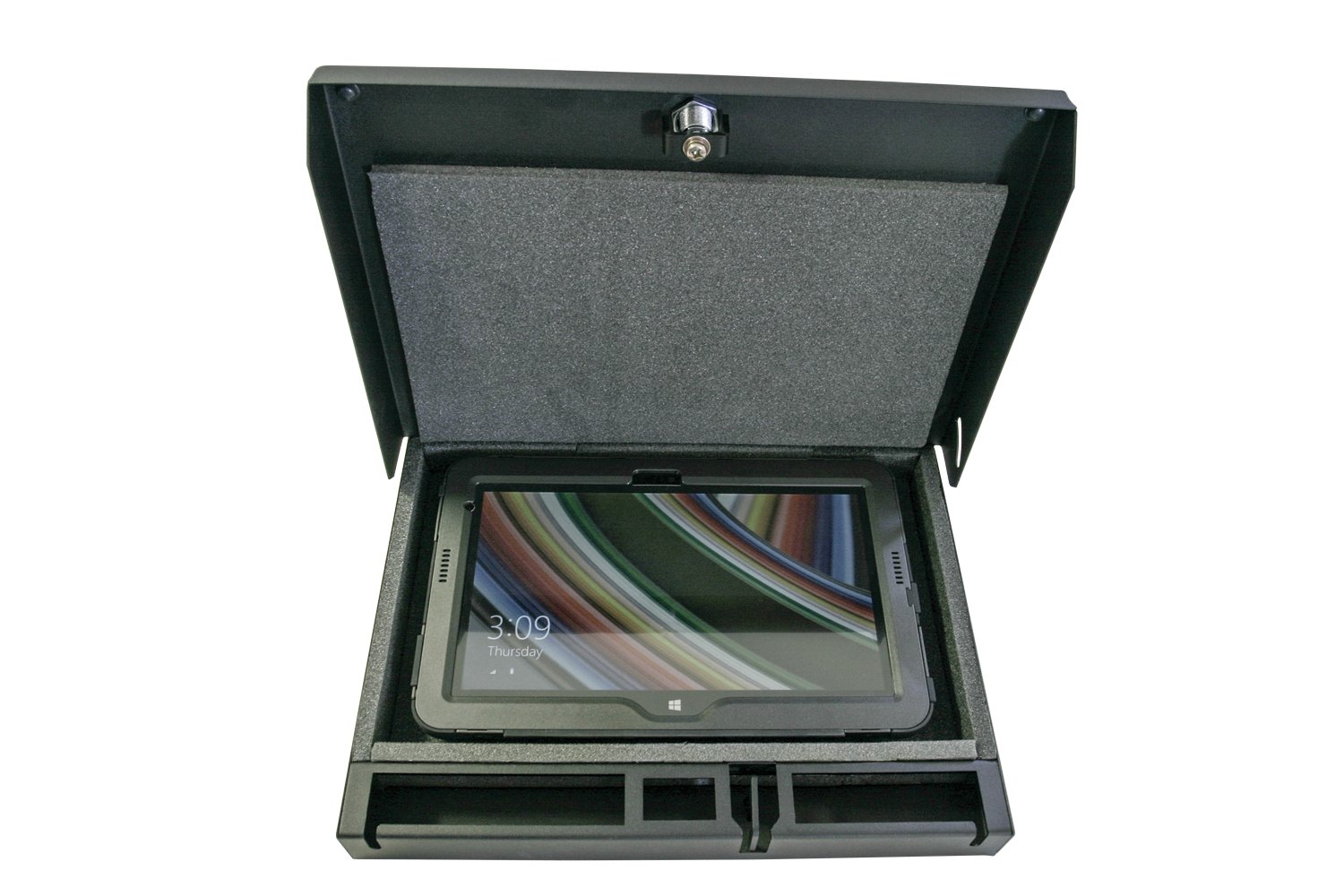 Secure Handgun & Tablet Safe Box - Biometric & Key Lock for Home, Office, and Travel Safety | Protect Firearms & Electronics
