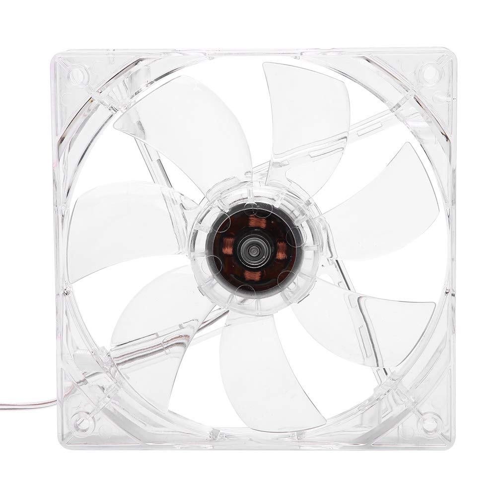 12cm USB Transparent LED Computer Case Fan - 4 Color RGB Cooling Fan for PC CPU, Gaming Rig & Desktop Computer | Perfect for Gaming PCs, Workstations & Home Office Setups
