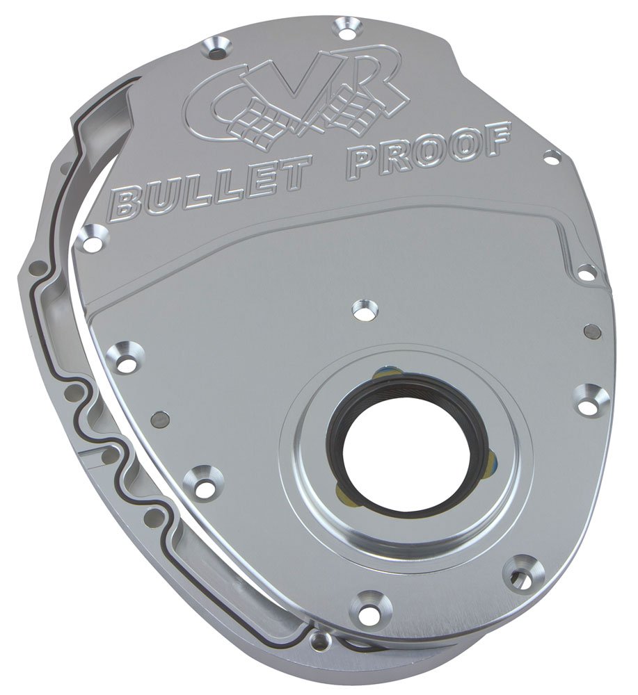 TC2350CL Clear Anodized Billet Timing Cover - 2 Piece Set for Chevy LS Engines | High-Performance Engine Protection | Perfect for Racing & Street Builds