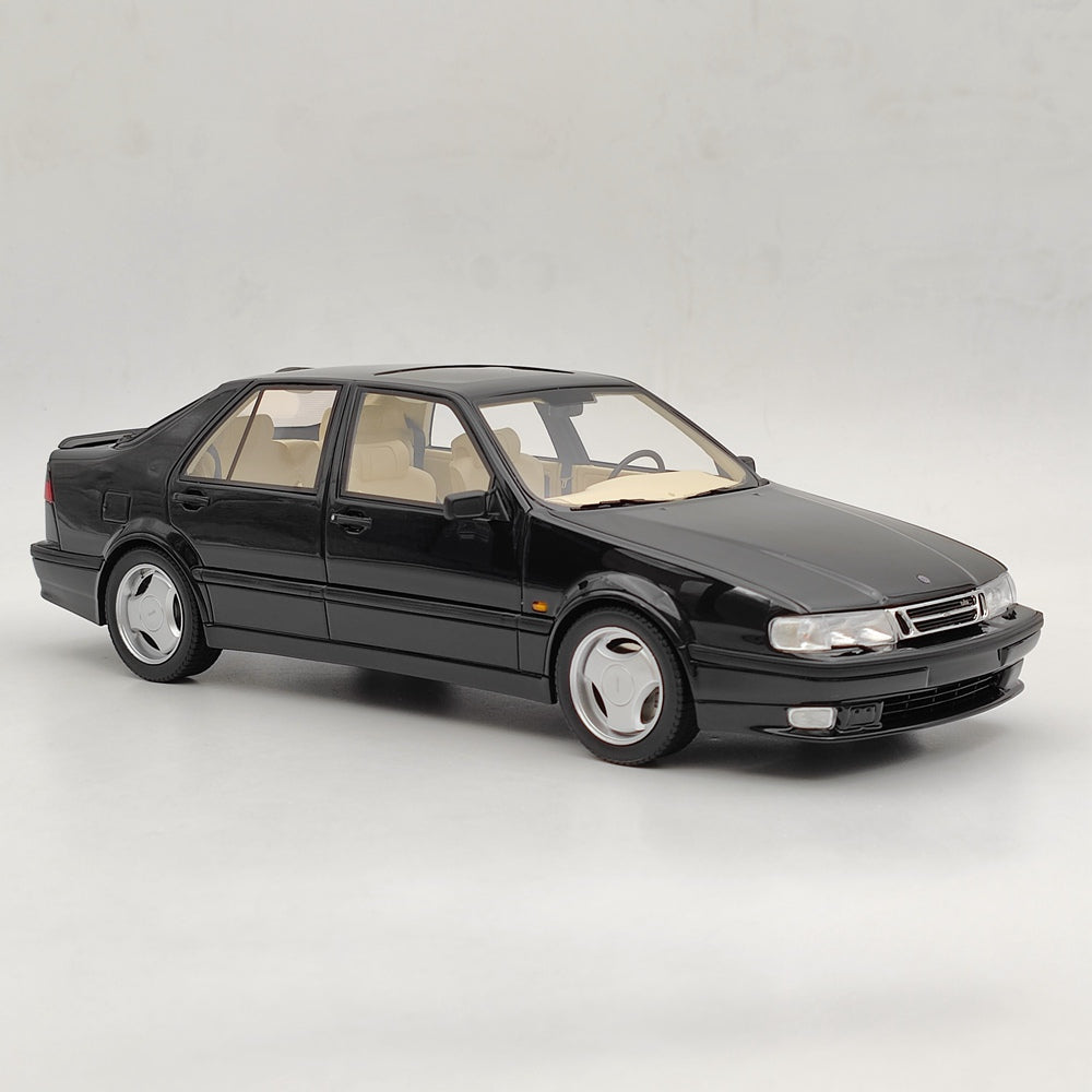 1/18 Scale Saab 9000 Aero CS 1985 Limited Edition Black Resin Model Car - DNA Collectibles DNA000140 - Perfect Gift for Car Enthusiasts & Collectors, Ideal for Display, Home Decor, and Vintage Car Collections