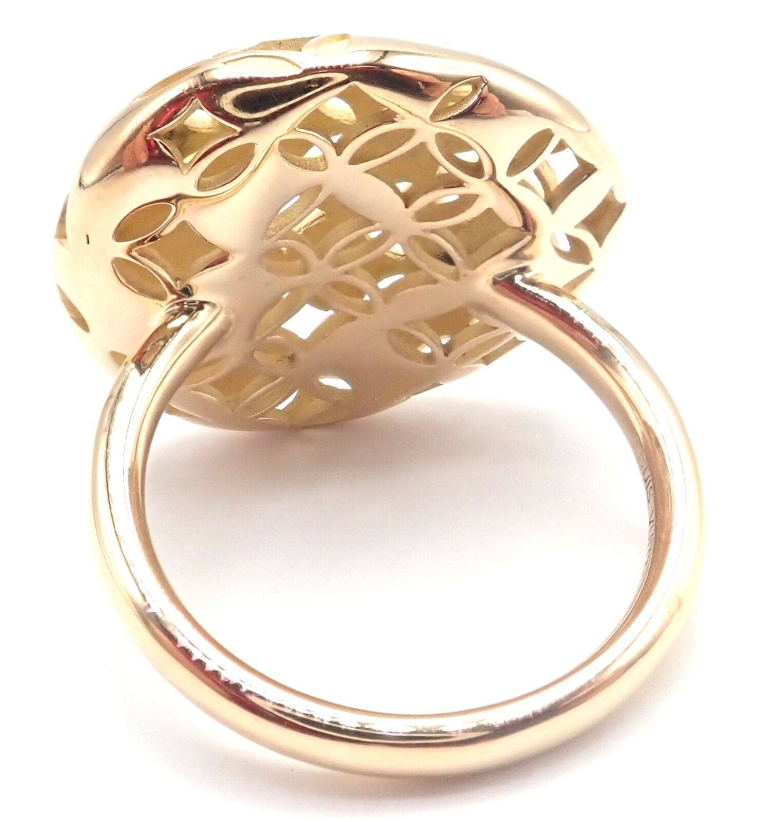 Authentic Louis Vuitton Monogram 18k Yellow Gold Large Ring - Luxury Fashion Jewelry for Women, Perfect for Parties, Weddings & Special Occasions