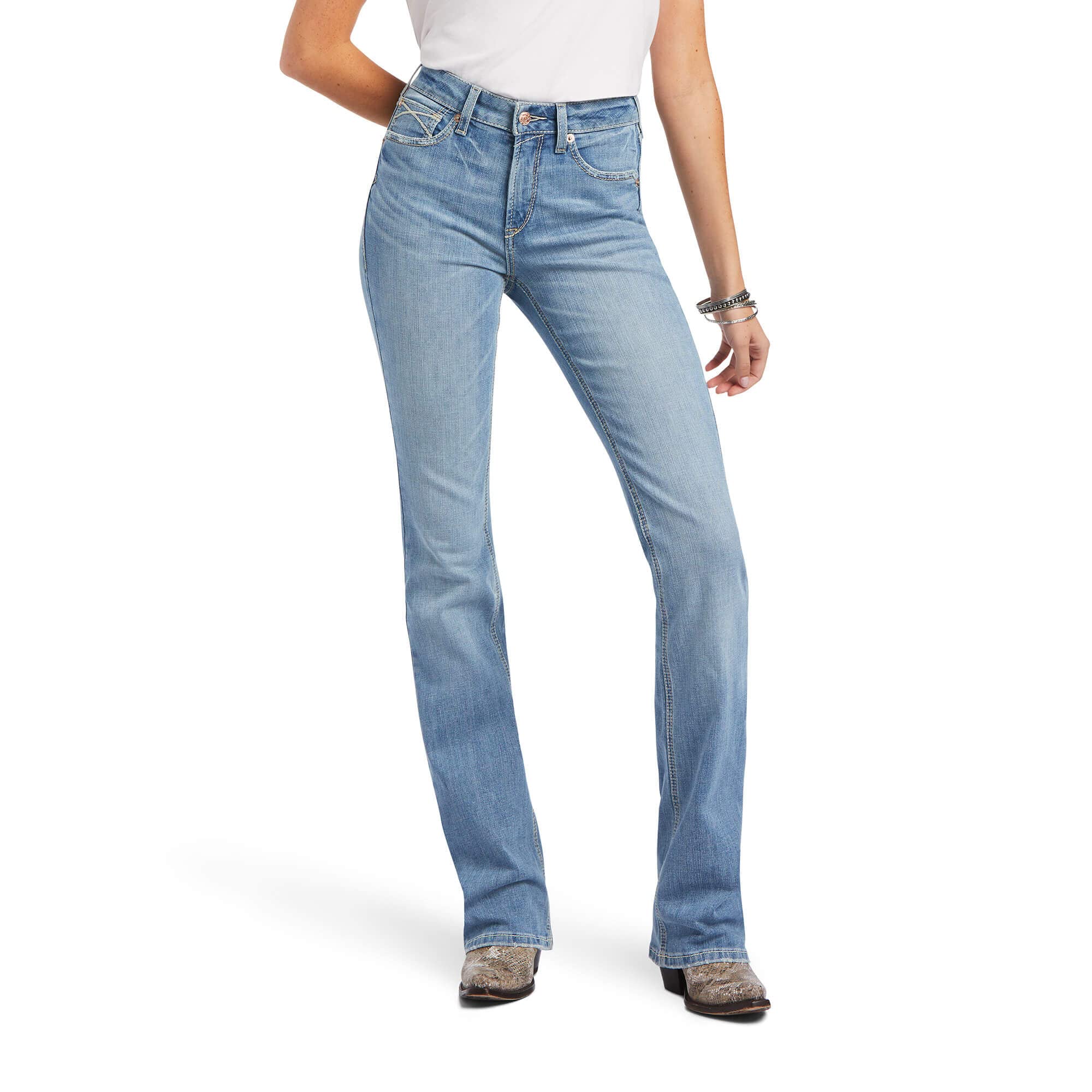 Ariat Women's R.E.A.L. High-Rise Bootcut Jeans - Comfortable Stretch Denim Pants for Cowgirl, Riding & Western Fashion