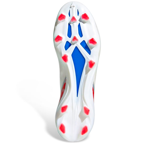 adidas Crazyfast USA.1 FG Soccer Cleats for Men - White/Power Blue Football Boots with Lightweight Design & Enhanced Traction - Perfect for Firm Ground Soccer Matches & Training Sessions