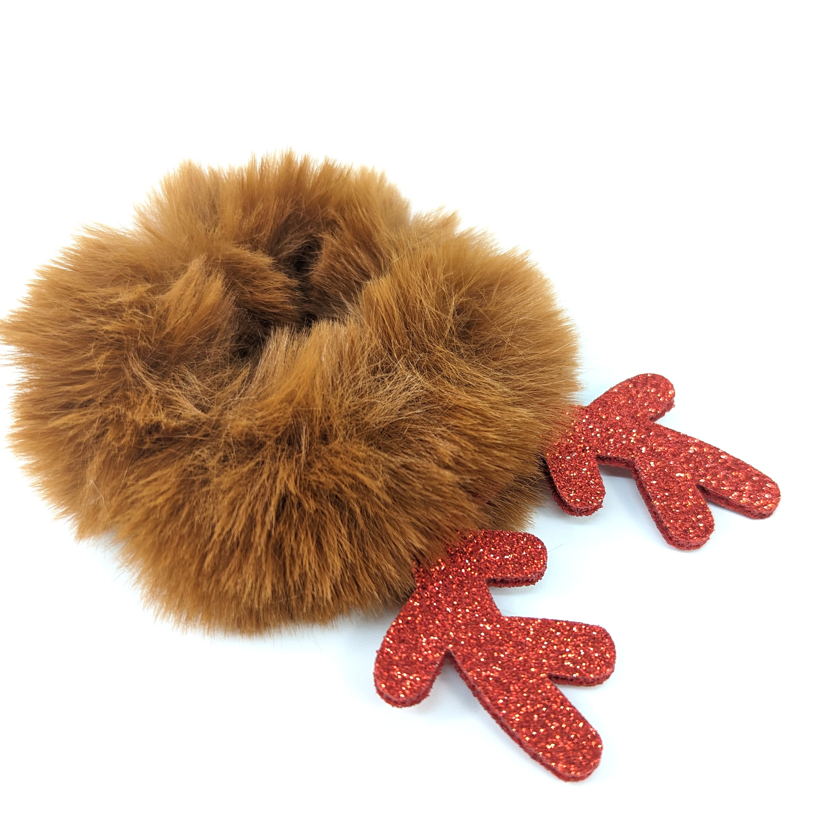 Sparkly Reindeer Antlers Headband - Soft Faux Fur Hair Accessory for Women & Girls - Perfect for Christmas Parties, Costumes & Holiday Photos
