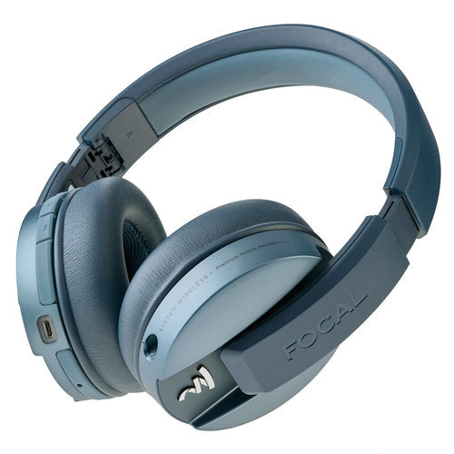Focal Listen Wireless Bluetooth Headphones with Built-in Mic - HiFi Sound, Noise Isolation, 30H Battery for iPhone Android Smartphones (Chic Blue) - Perfect for Commuting, Workouts & Travel