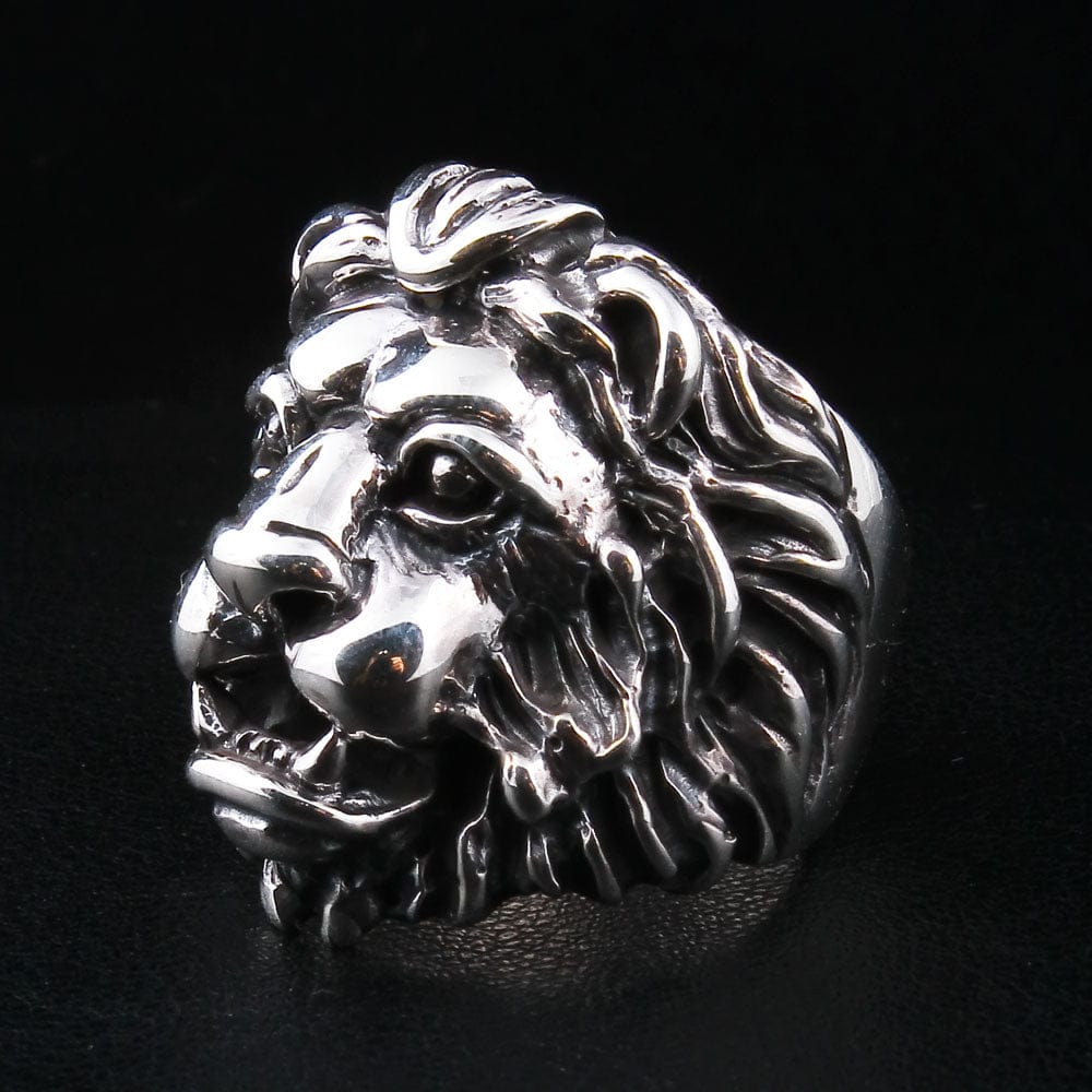 Sterling Silver Lion Head Men's Ring - Bold & Stylish Jewelry for Gifts, Weddings, and Everyday Wear