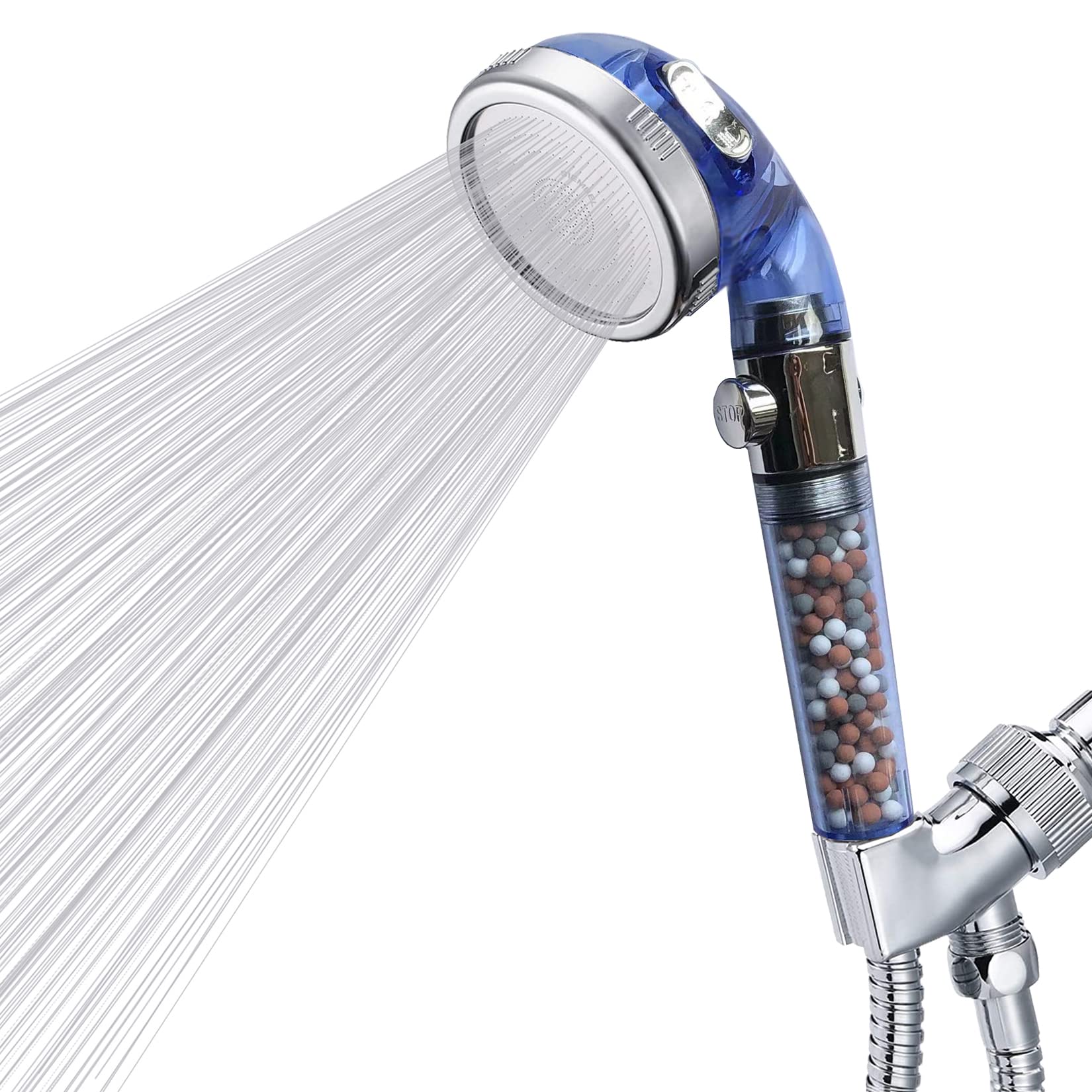 High Pressure Shower Head with Handheld & Filter - Detachable Rain Shower Head for RV, Camper - Hard Water & Low Water Pressure Solution - Perfect for Bathroom, Mobile Homes & Travel Use