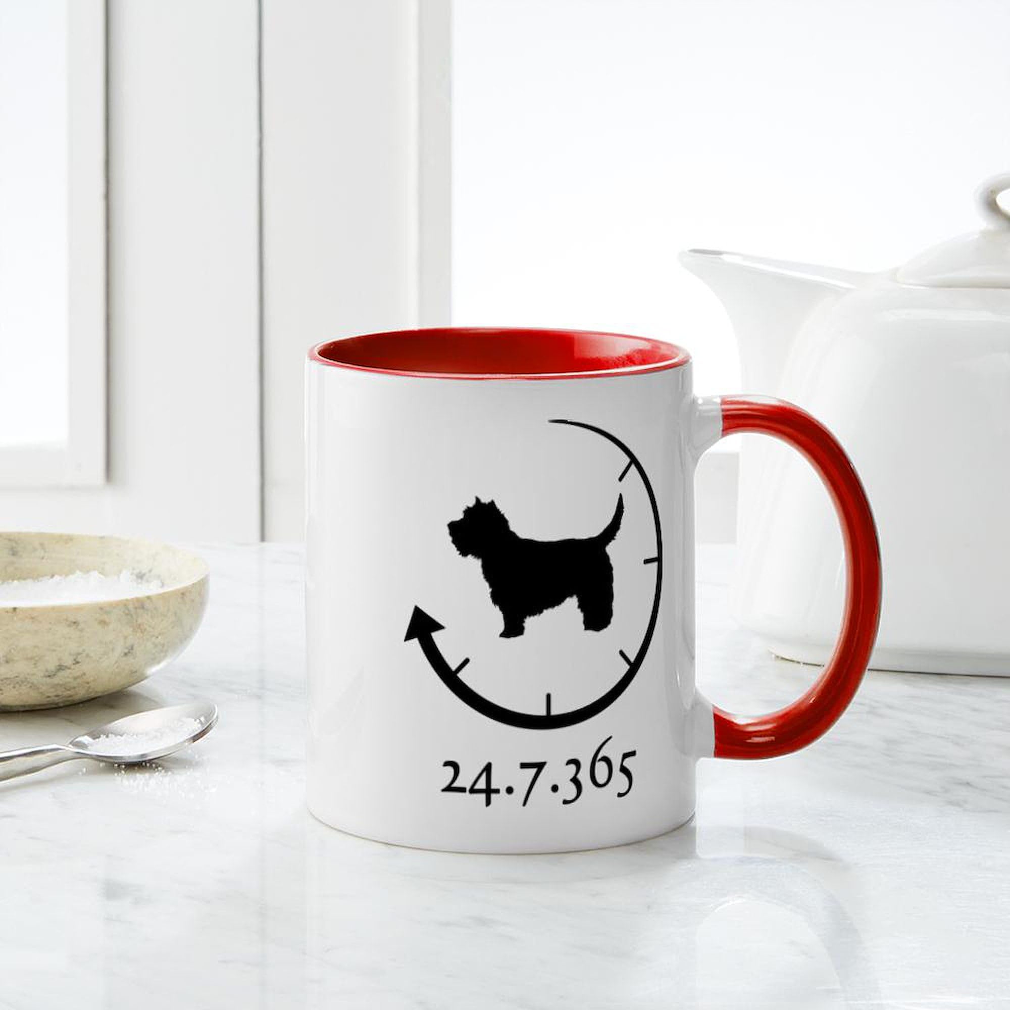 Cairn Terrier Ceramic Coffee Mug 11 oz (325 ml) - Funny Dog Lover Gift for Tea & Hot Drinks - Perfect for Home, Office & Pet Lovers