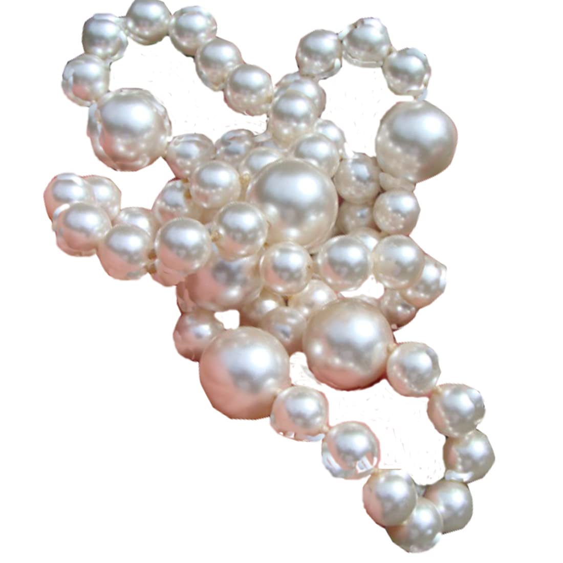 Gemquartz Ham8213 White Pearls Necklace - Elegant Dazzling Pearl Jewelry for Women, Perfect for Weddings, Parties & Special Occasions