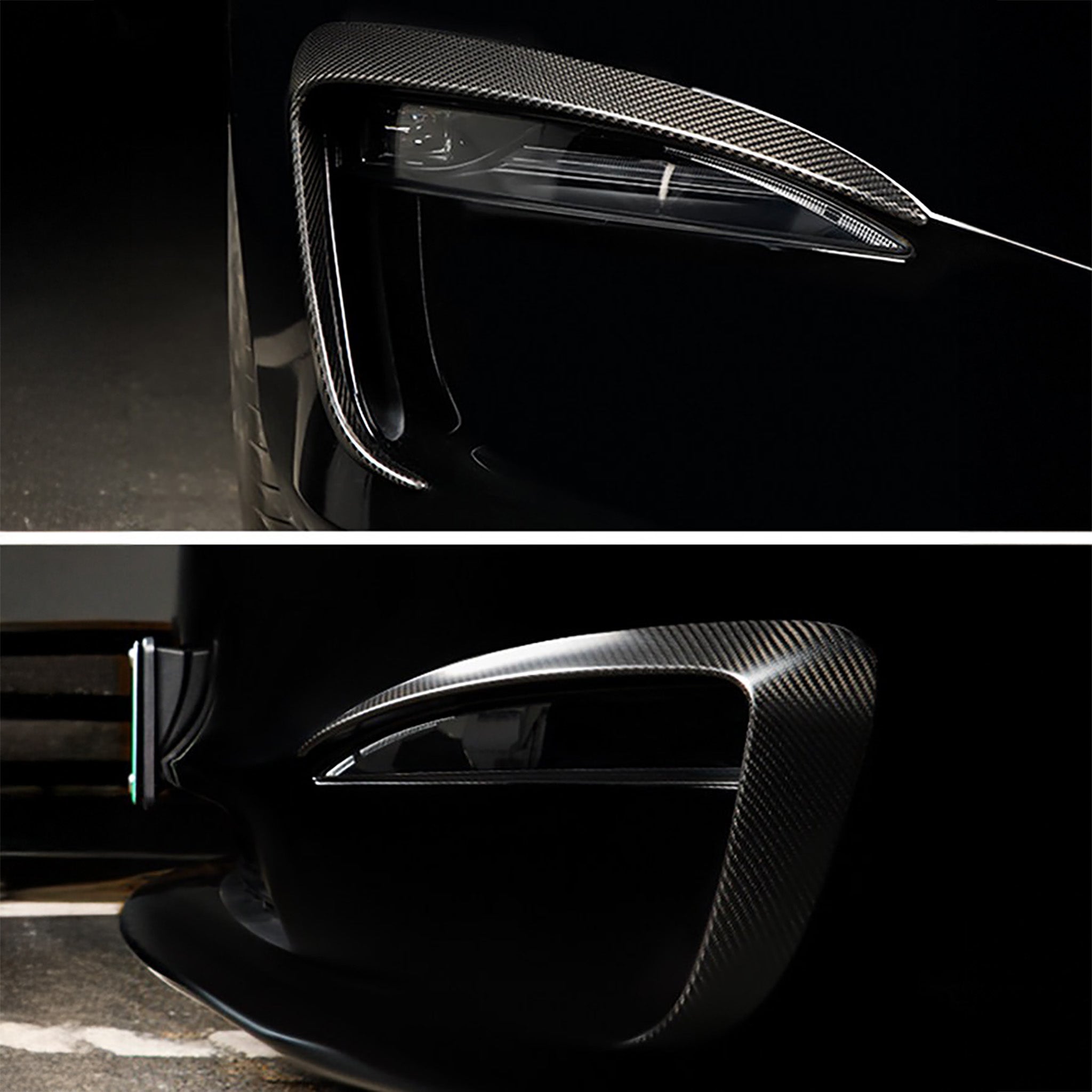 2024 Tesla Model S Real Carbon Fiber Fog Light Trim Cover - Upgrade Your Car's Style & Performance (Perfect for Customization & Luxury Enhancement)