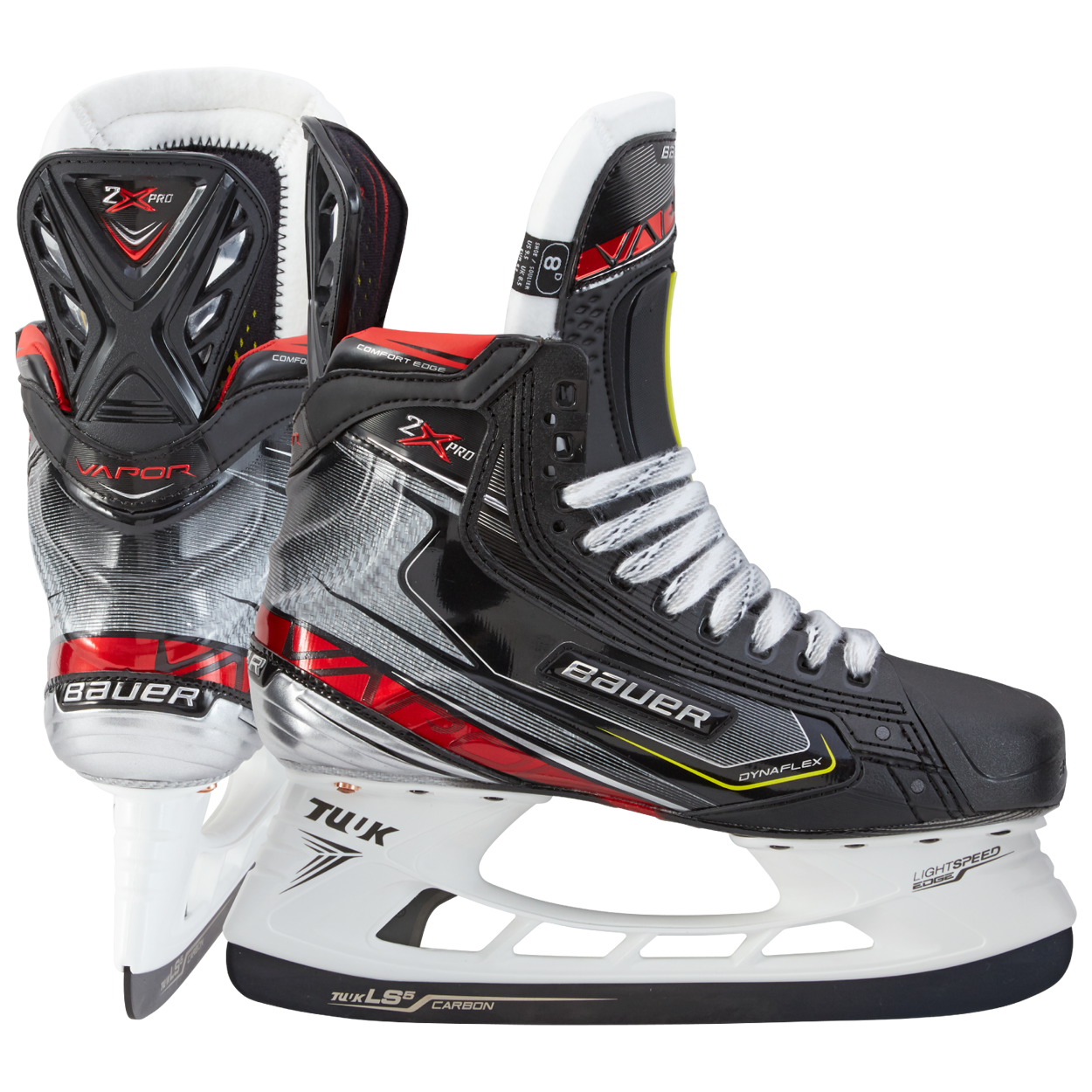 MYBAUER Vapor 2X Pro Hockey Skates - Senior Ice Hockey Skates for Men - Lightweight Performance Skates for Speed & Agility - Perfect for Competitive Games & Training Sessions