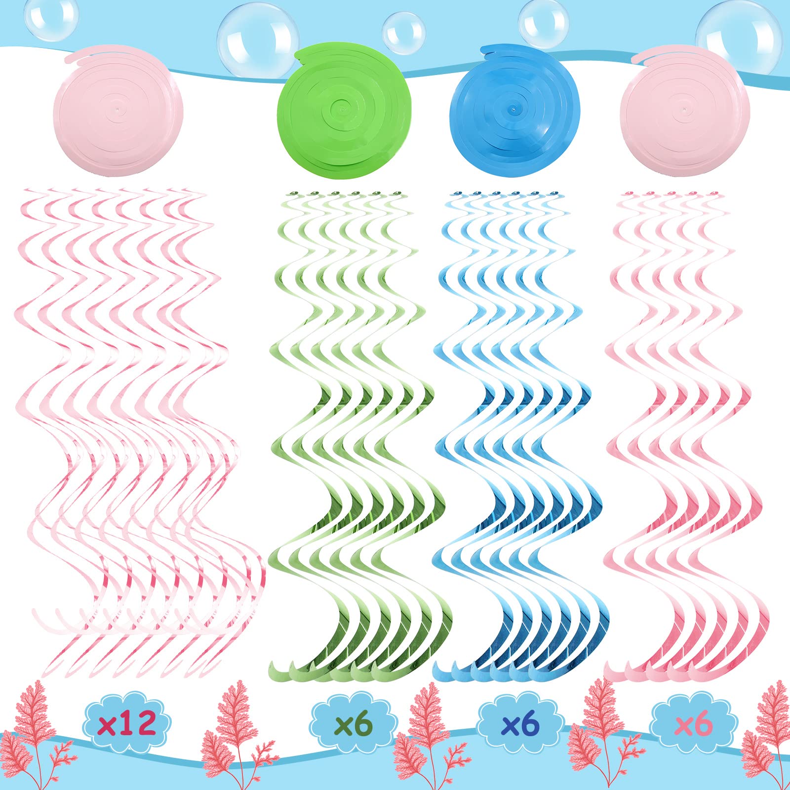 30 Pcs Cute Axolotl Hanging Swirls - Whimsical Party Decorations for Birthday Celebrations, Animal-Themed Events & Axolotl Fans - Perfect Ceiling Decor for Kids Room, Baby Showers & Themed Parties (Boys & Girls)