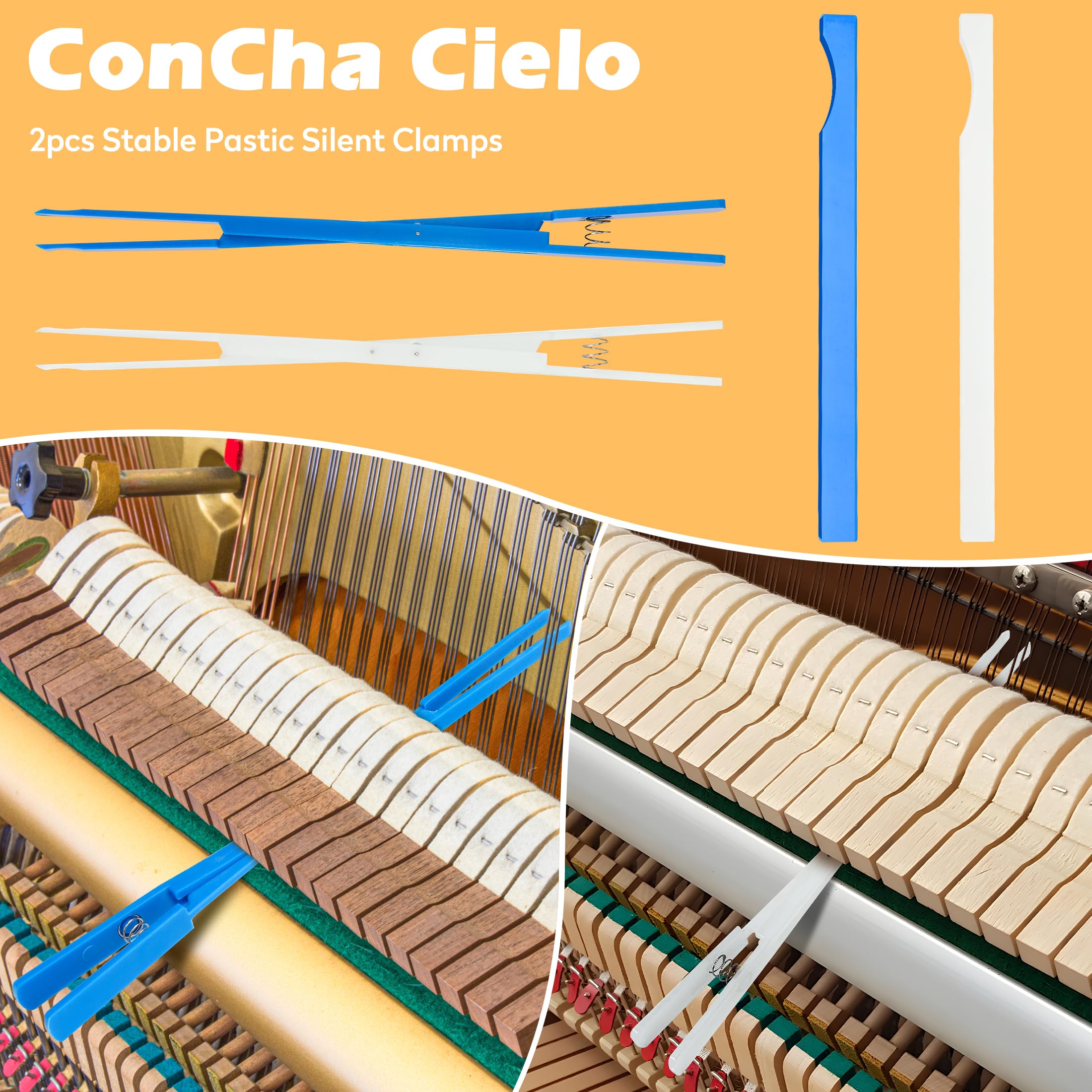 CONCHACIELO Professional Piano Tuning Kit - Complete Set with Tuning Wrench, Mutes & Portable Case for Beginners & Experts | Perfect for Home Pianos, Grand Pianos & Music Schools